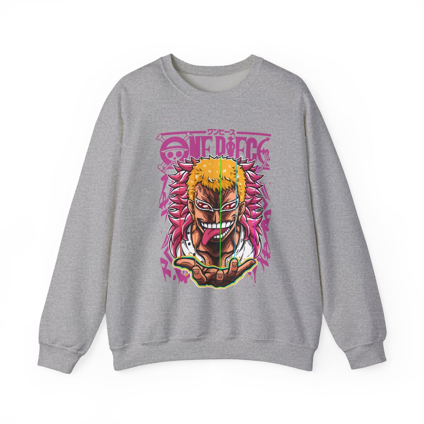 Donquixote Doflamingo Sweatshirt – One Piece 100% Cotton Pullover for Anime Fans