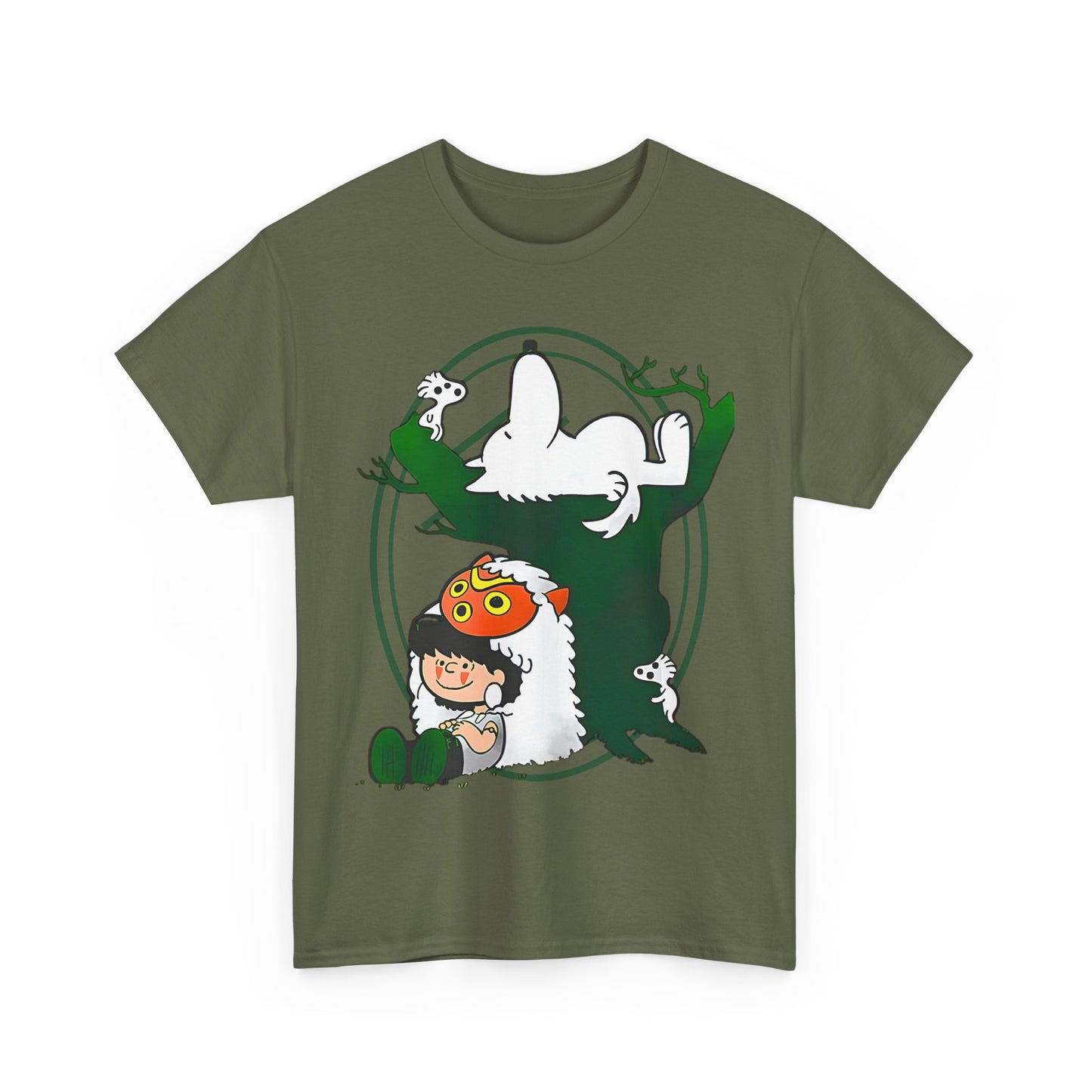Princess Mononoke T-Shirt – 100% Cotton Studio Ghibli Anime Tee for Fans