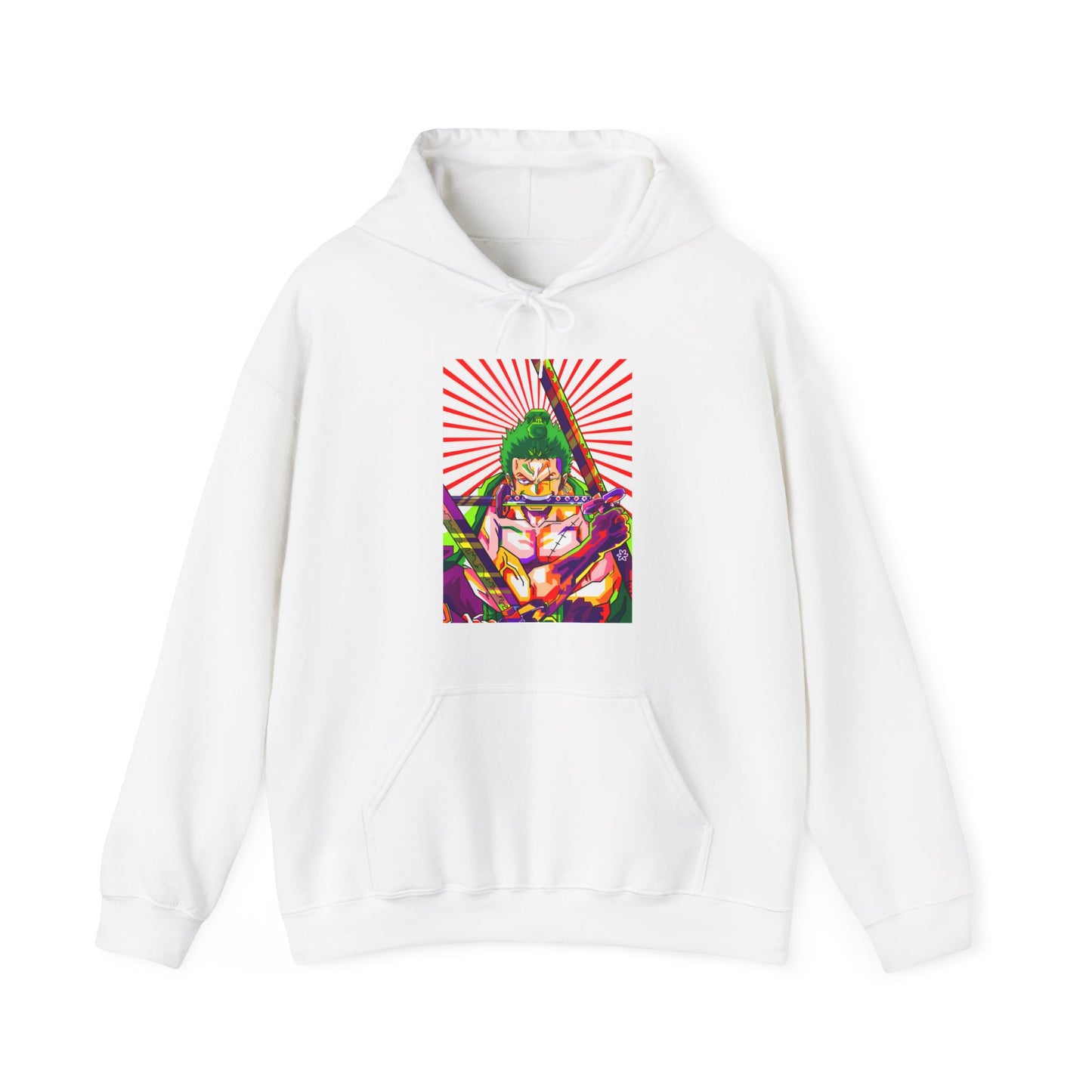 Zoro Style Hoodie – One Piece 100% Cotton Pullover for Anime & Samurai Fans