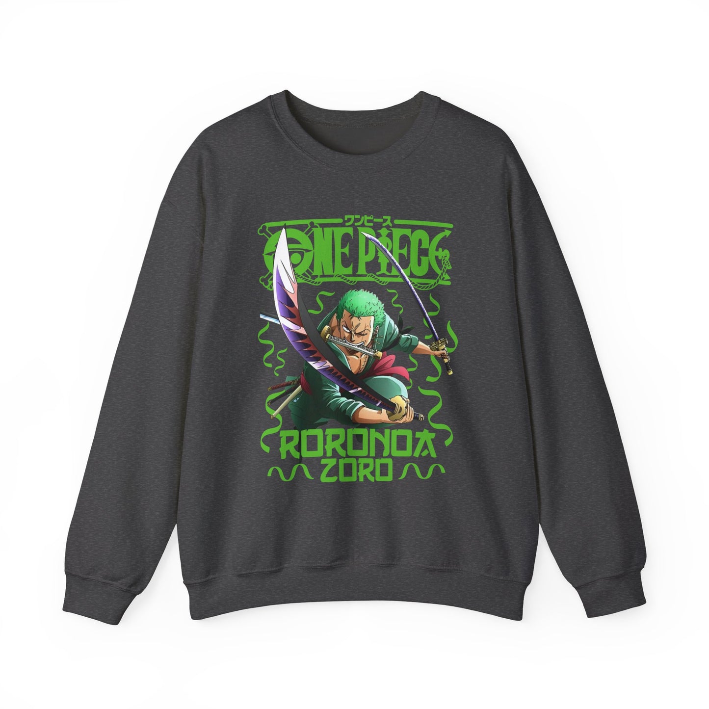 Roronoa Zoro Sword Sweatshirt – 100% Cotton One Piece Anime Pullover for Fans