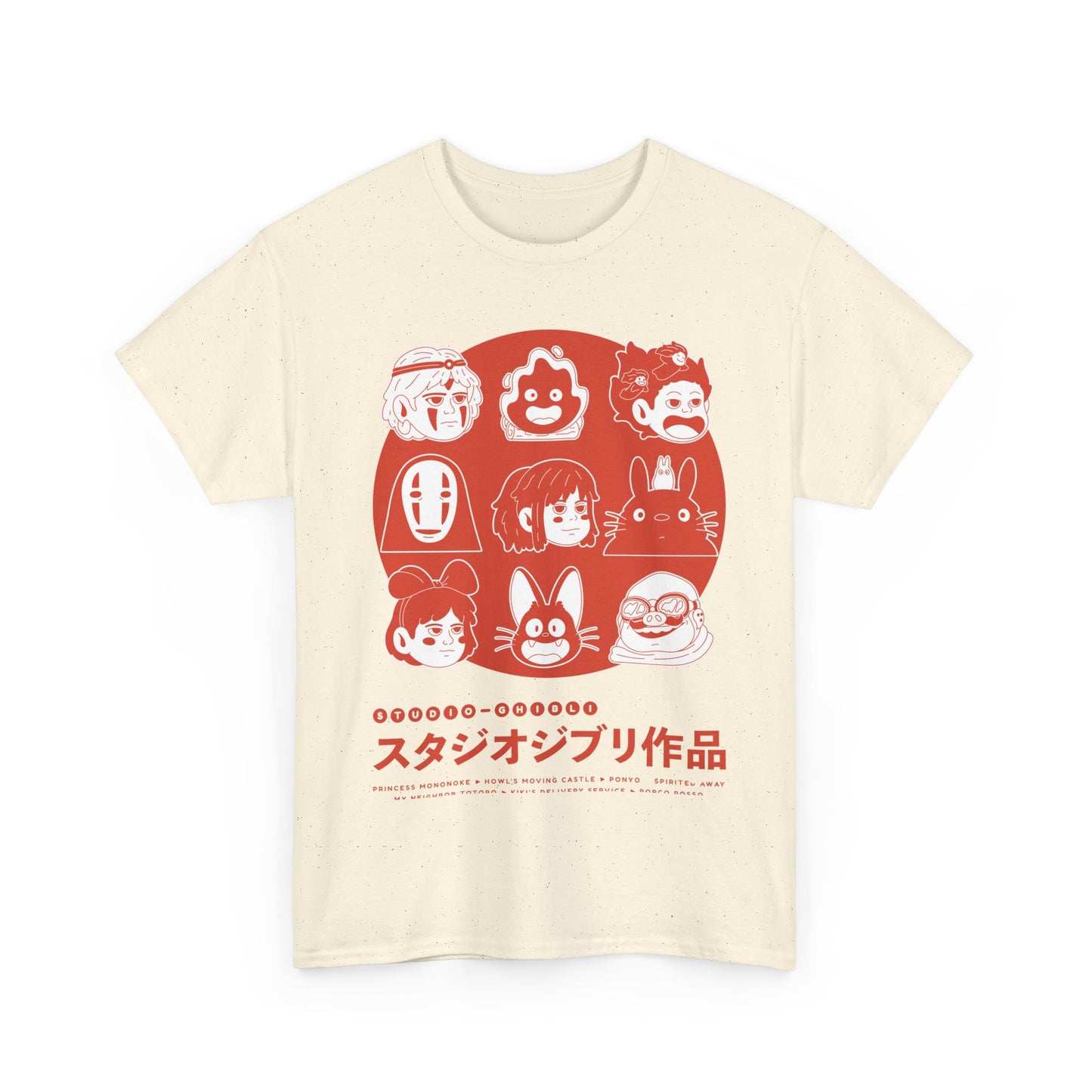 Ghibli Funny Faces T-Shirt 100% Cotton | Studio Ghibli Anime Tee