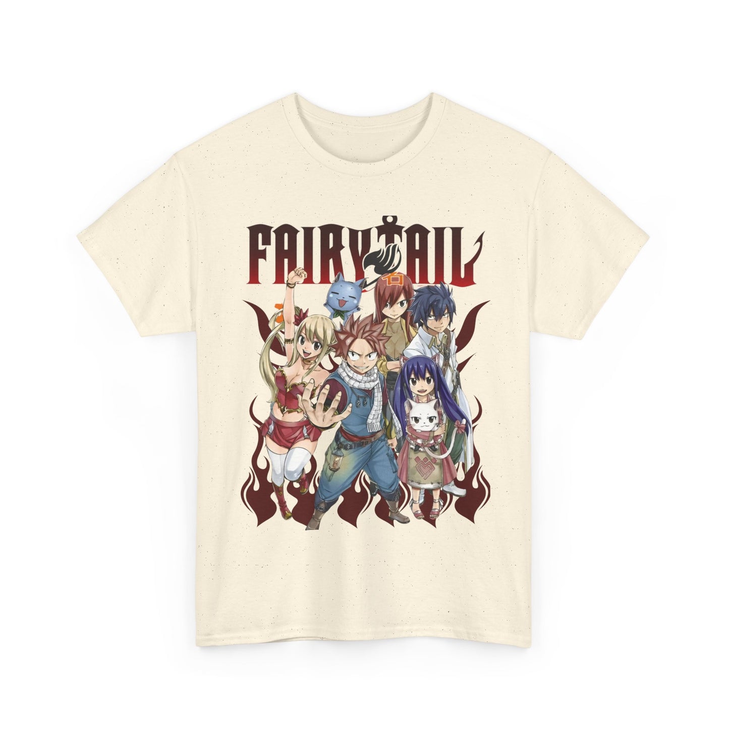 Natsu Dragneel Fairy Tail T-Shirt – 100% Cotton Anime Tee Featuring the Fire Dragon Slayer