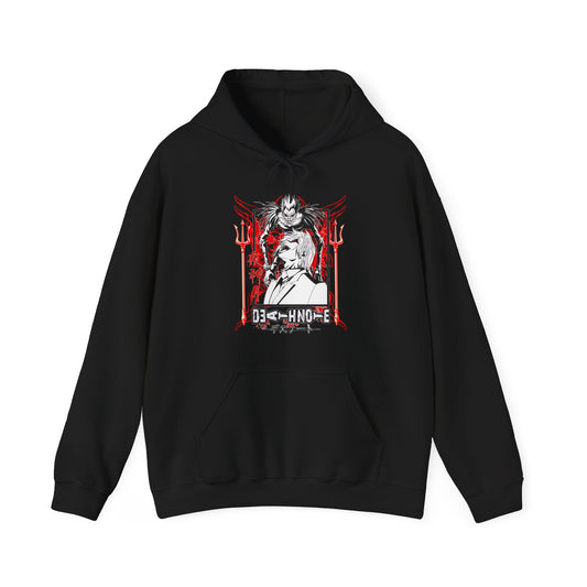 Death Note Anime Hoodie – 100% Cotton Pullover Featuring Light Yagami, L & Ryuk