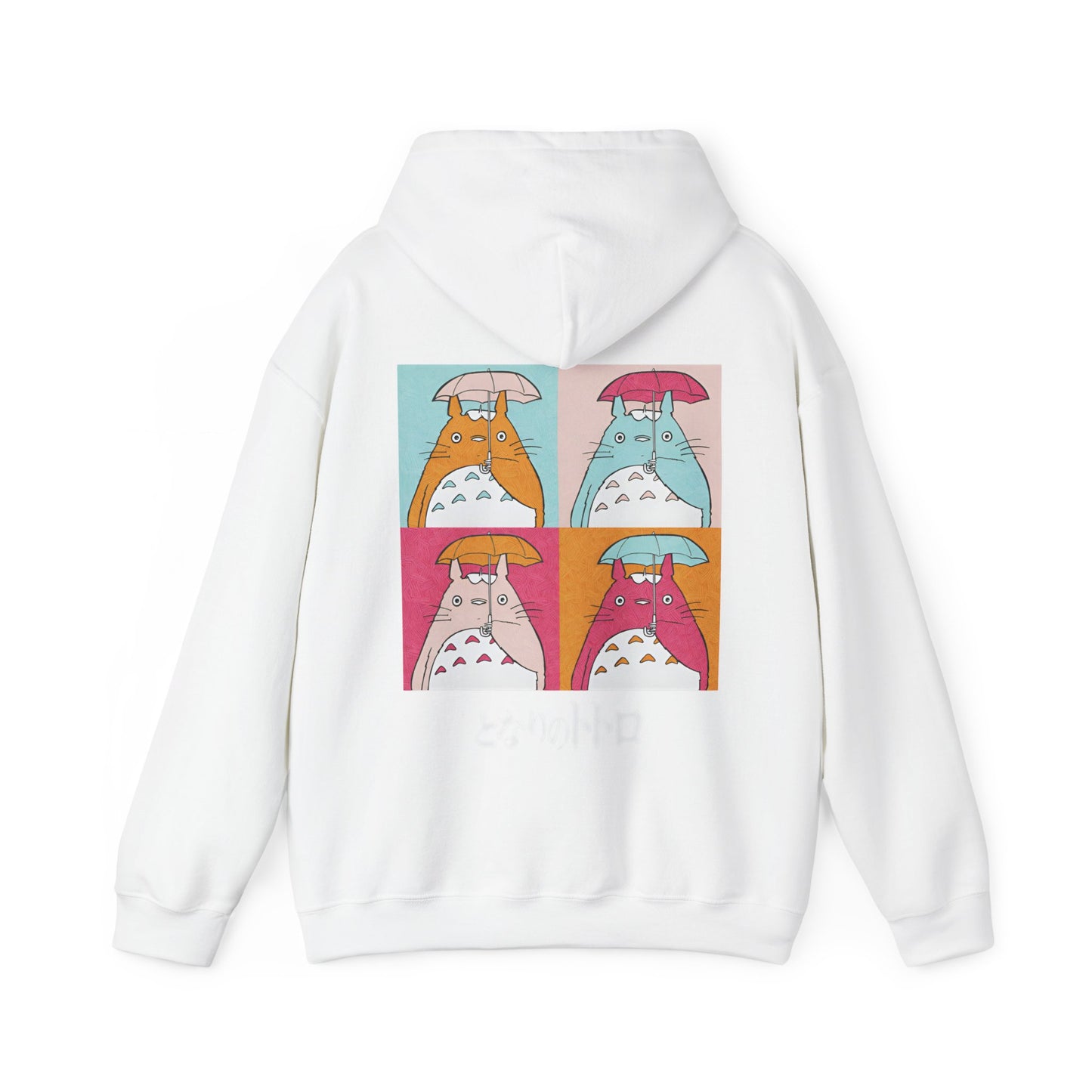Totoro Aesthetic Art Collage Back Print Hoodie – 100% Cotton Studio Ghibli Inspired Hoodie