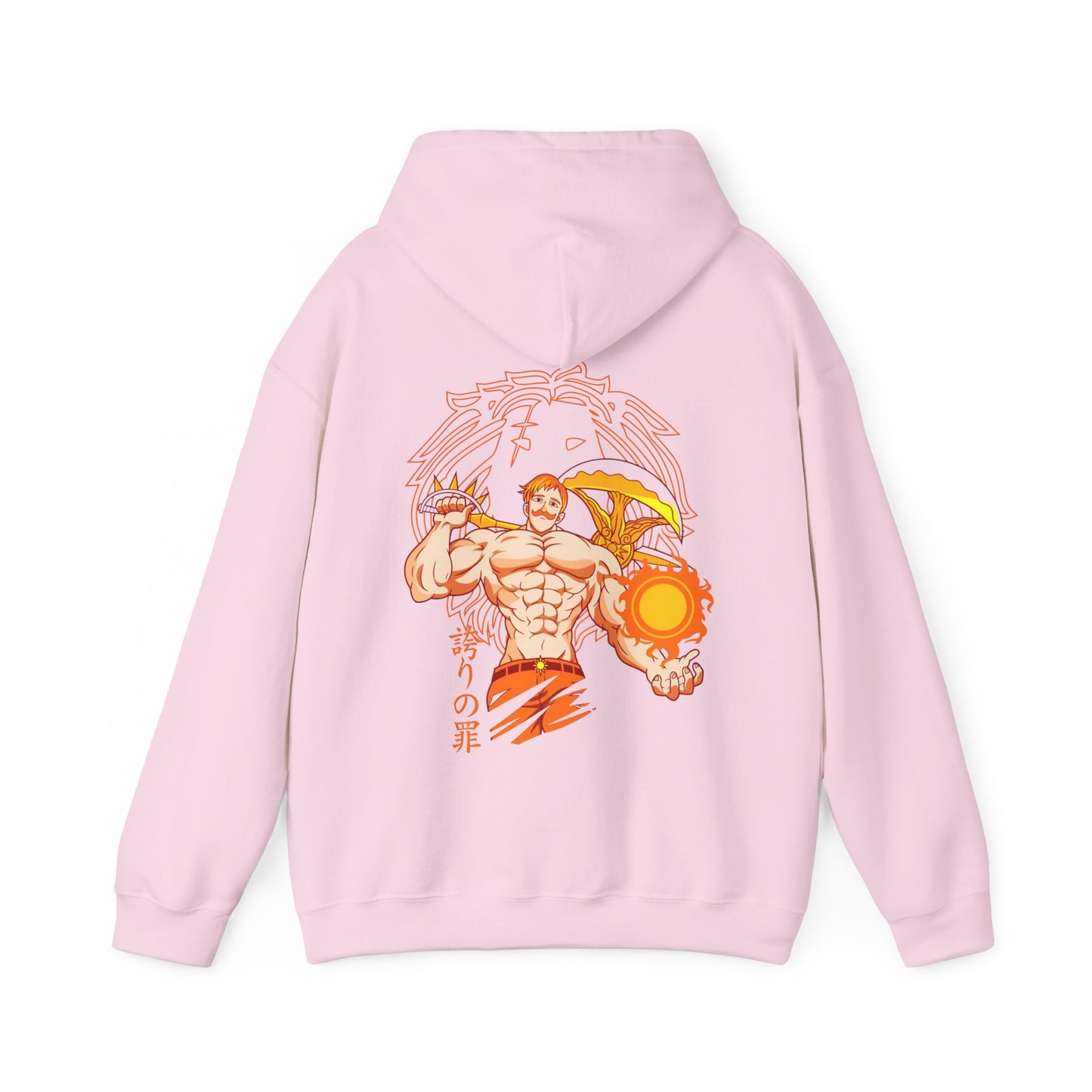 Escanor Seven Deadly Sins Back Print Hoodie – 100% Cotton Anime Hoodie for Lion’s Sin of Pride Fans