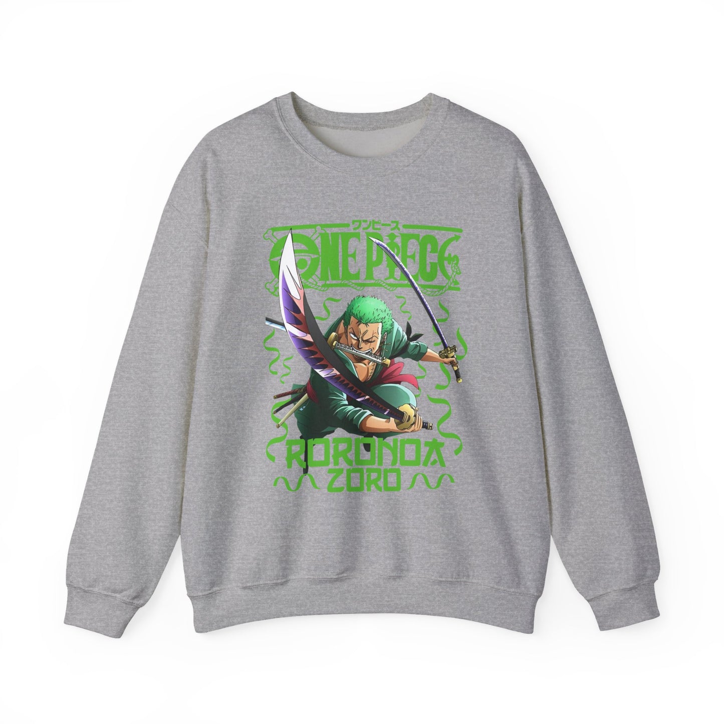 Roronoa Zoro Sword Sweatshirt – 100% Cotton One Piece Anime Pullover for Fans