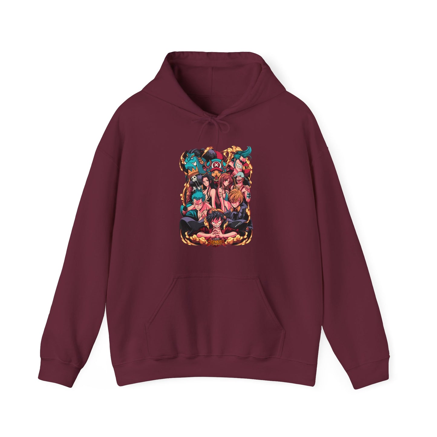 One Piece Characters Hoodie – 100% Cotton Anime Hoodie Featuring Straw Hat Crew