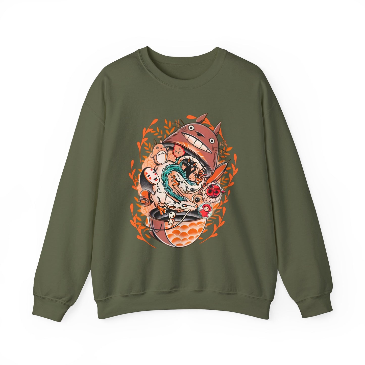 Totoro Matryoshka Ghibli Sweatshirt – Cozy 100% Cotton Anime Pullover for Studio Ghibli Fans