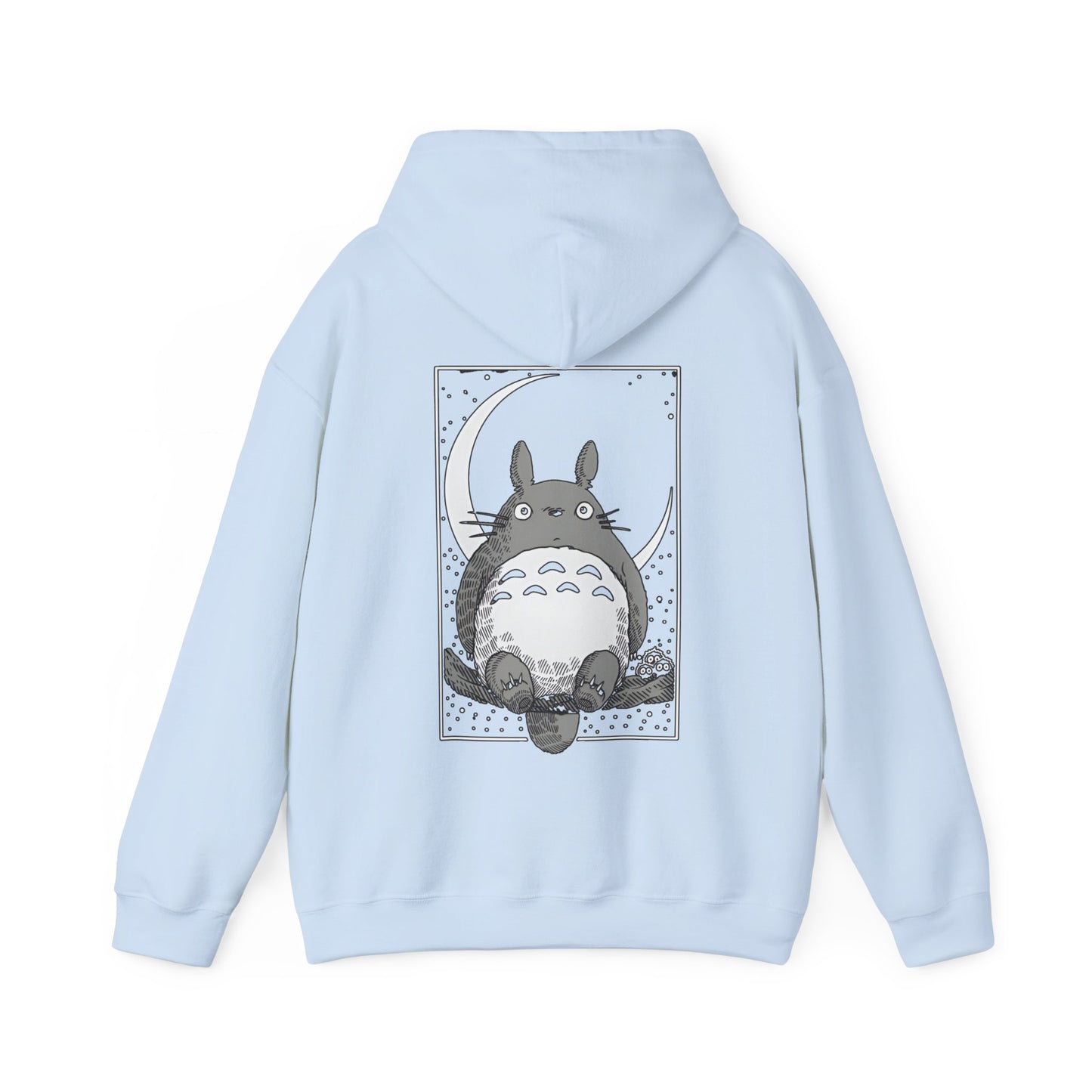 Totoro Night Dreams Back Print Hoodie – 100% Cotton Studio Ghibli Sweatshirt for Anime Lovers