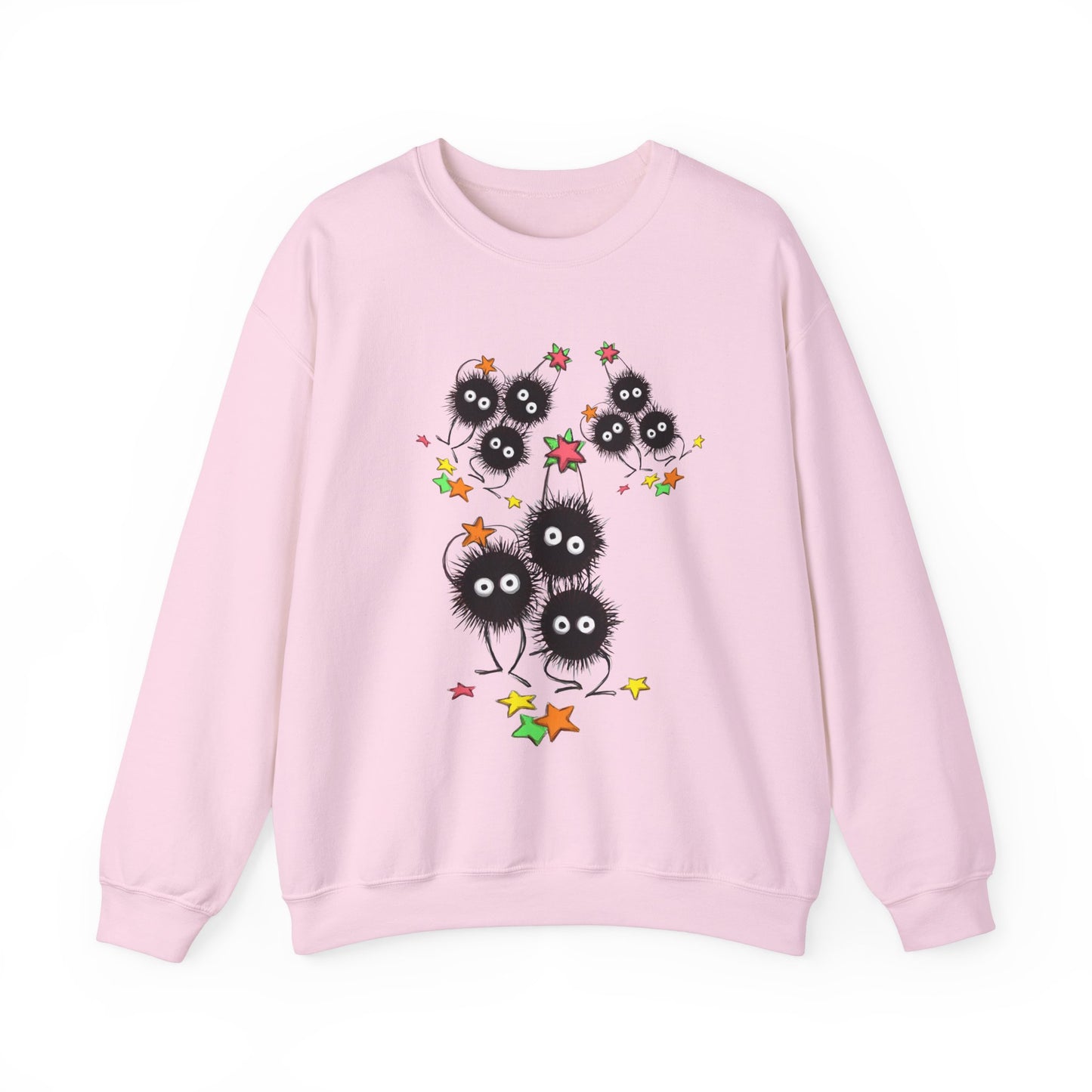 Soot Sprites Fantasy Sweatshirt – 100% Cotton Cozy Anime Pullover for Studio Ghibli Fans