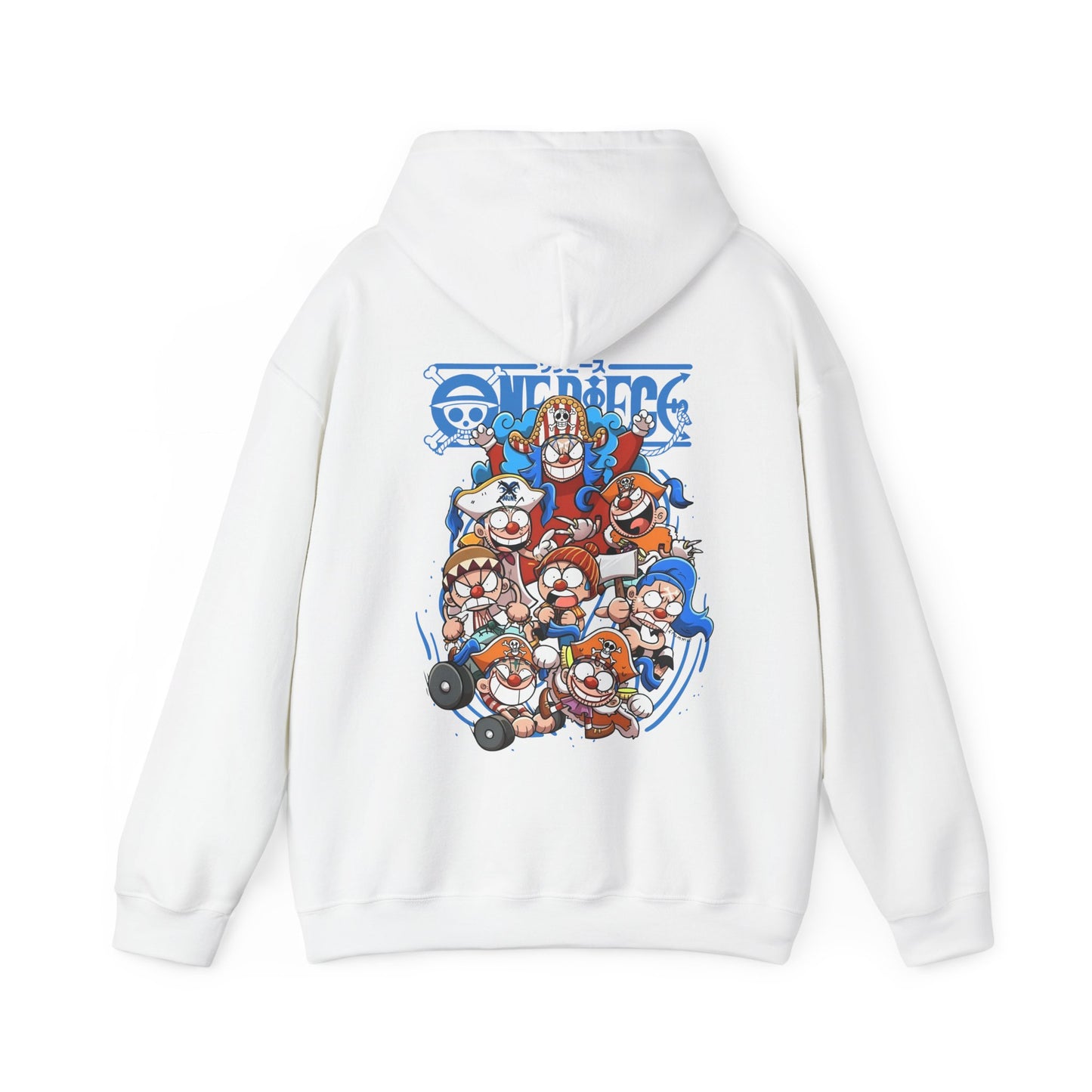 Buggy the Star Clown Back Print Hoodie – 100% Cotton One Piece Anime Streetwear