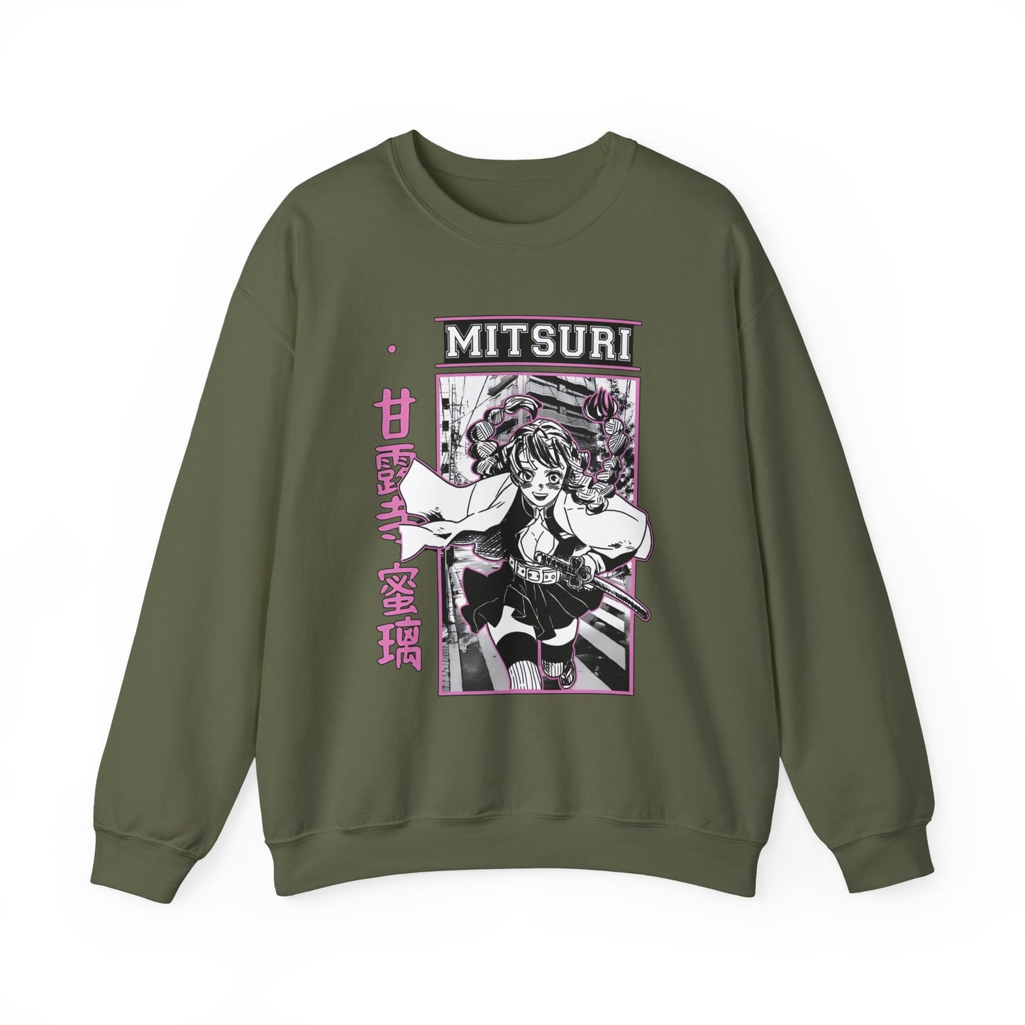 Mitsuri Kanroji Demon Slayer Sweatshirt – 100% Cotton Anime Love Hashira Pullover