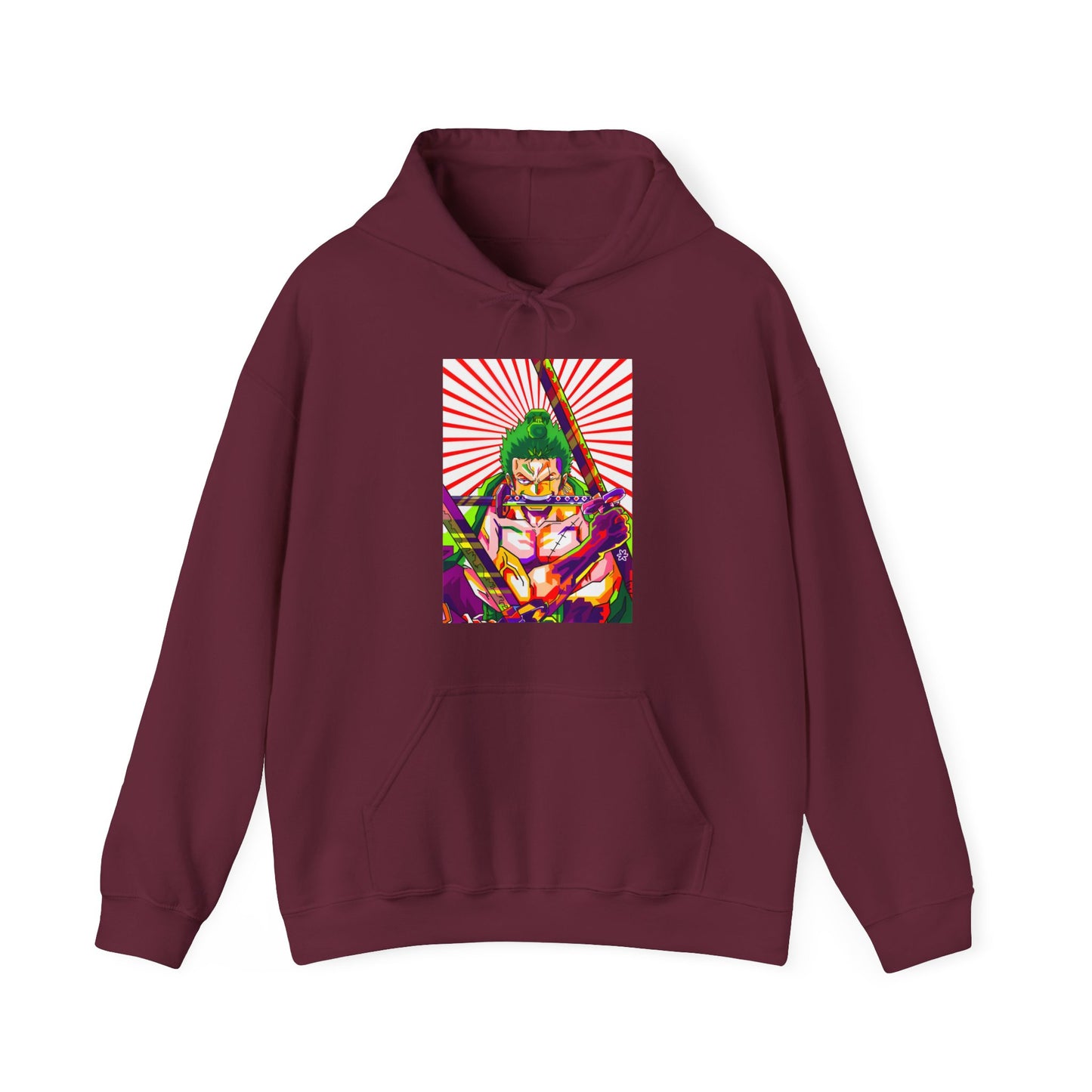 Zoro Style Hoodie – One Piece 100% Cotton Pullover for Anime & Samurai Fans