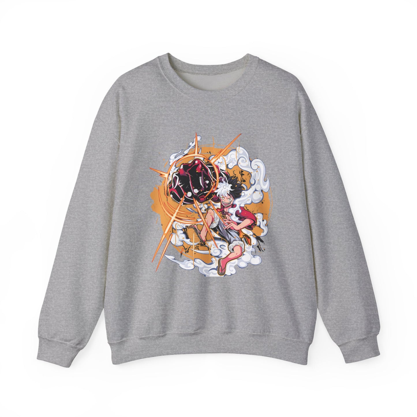 Power Luffy Sweatshirt – 100% Cotton One Piece Anime Pullover for Fans