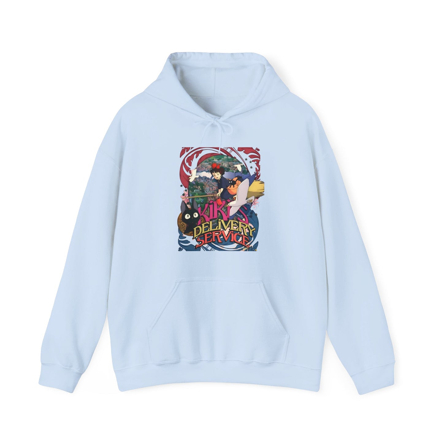 Kiki's Delivery Service Art Hoodie – 100% Cotton Studio Ghibli Anime Pullover for Fans