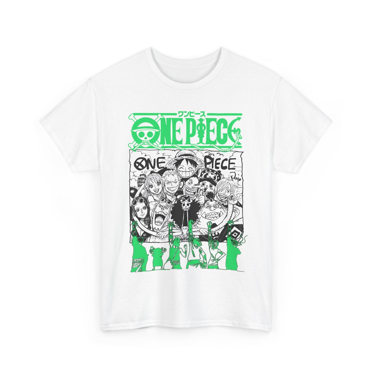 One Piece Characters T-Shirt – 100% Cotton Anime Shirt Featuring Straw Hat Crew