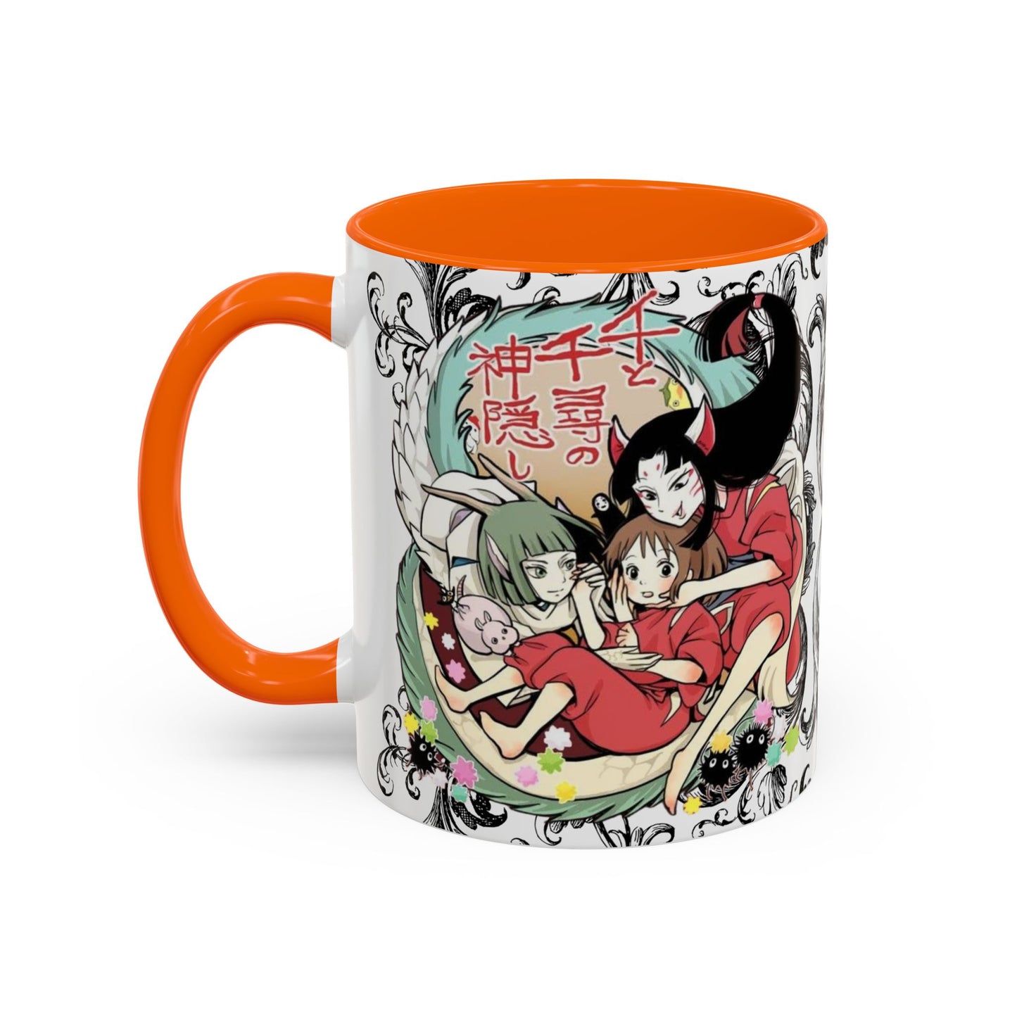 Spirited Away Cool Accent Mug – Studio Ghibli Color Handle Coffee Cup – 11oz & 15oz Ceramic Gift for Anime Fans