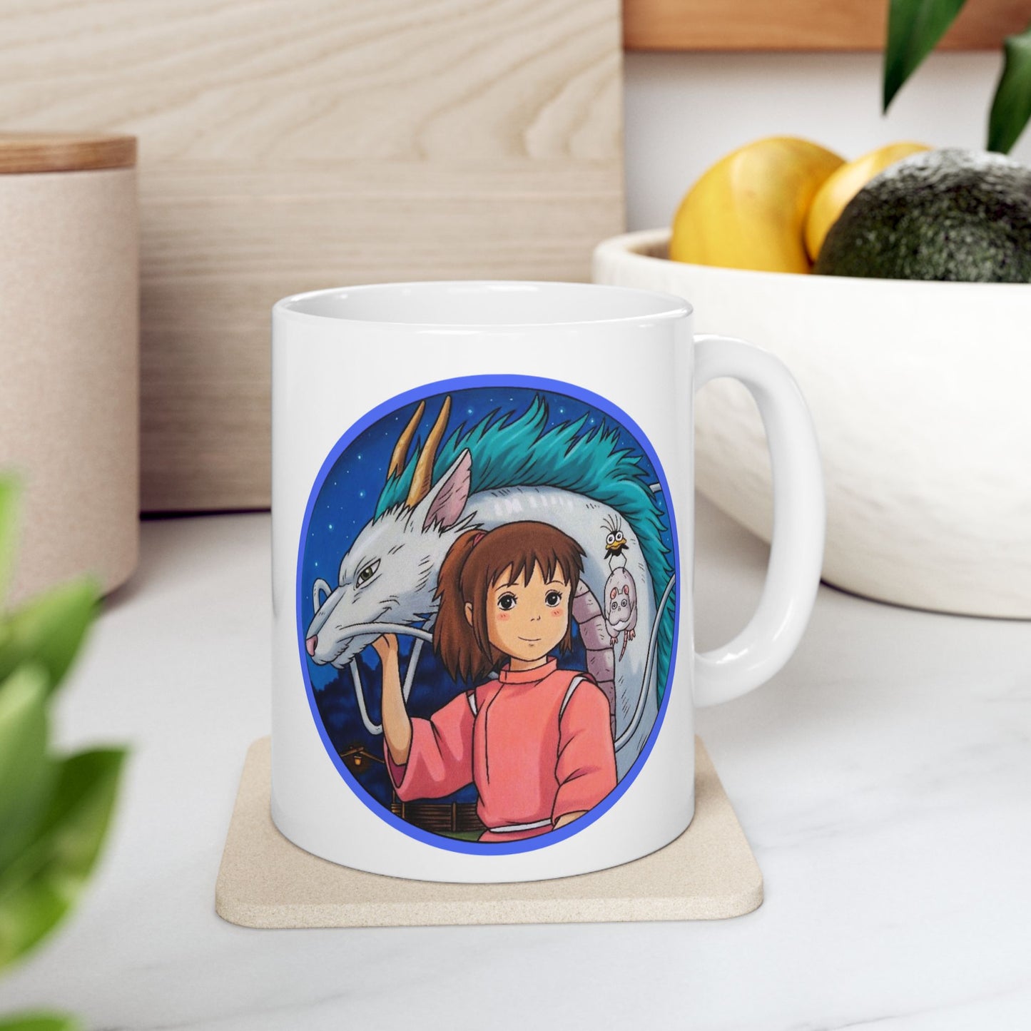 Spirited Away Moments Mug – Studio Ghibli Coffee Cup 11oz & 15oz – Iconic Anime Scenes Featuring Chihiro and Haku