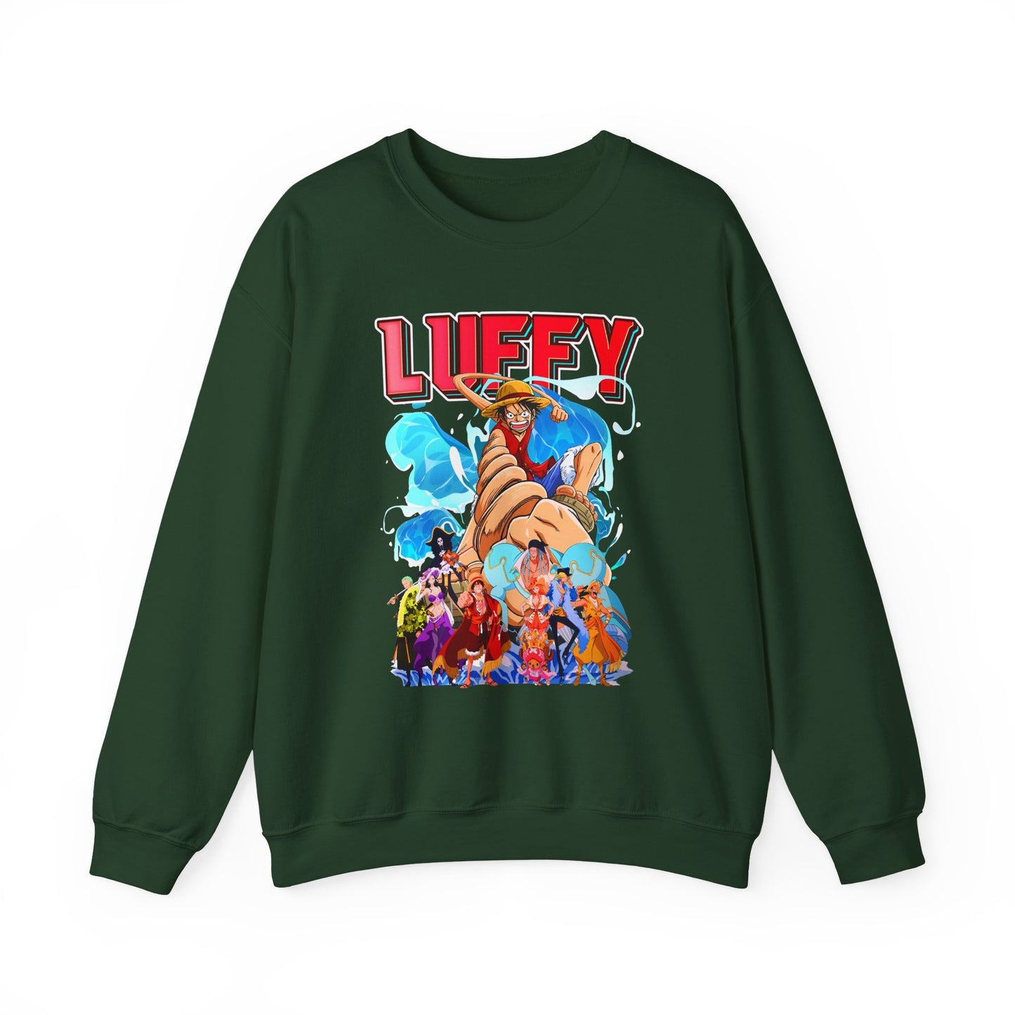 Luffy and Friends One Piece Sweatshirt – 100% Cotton Anime Crew Pullover