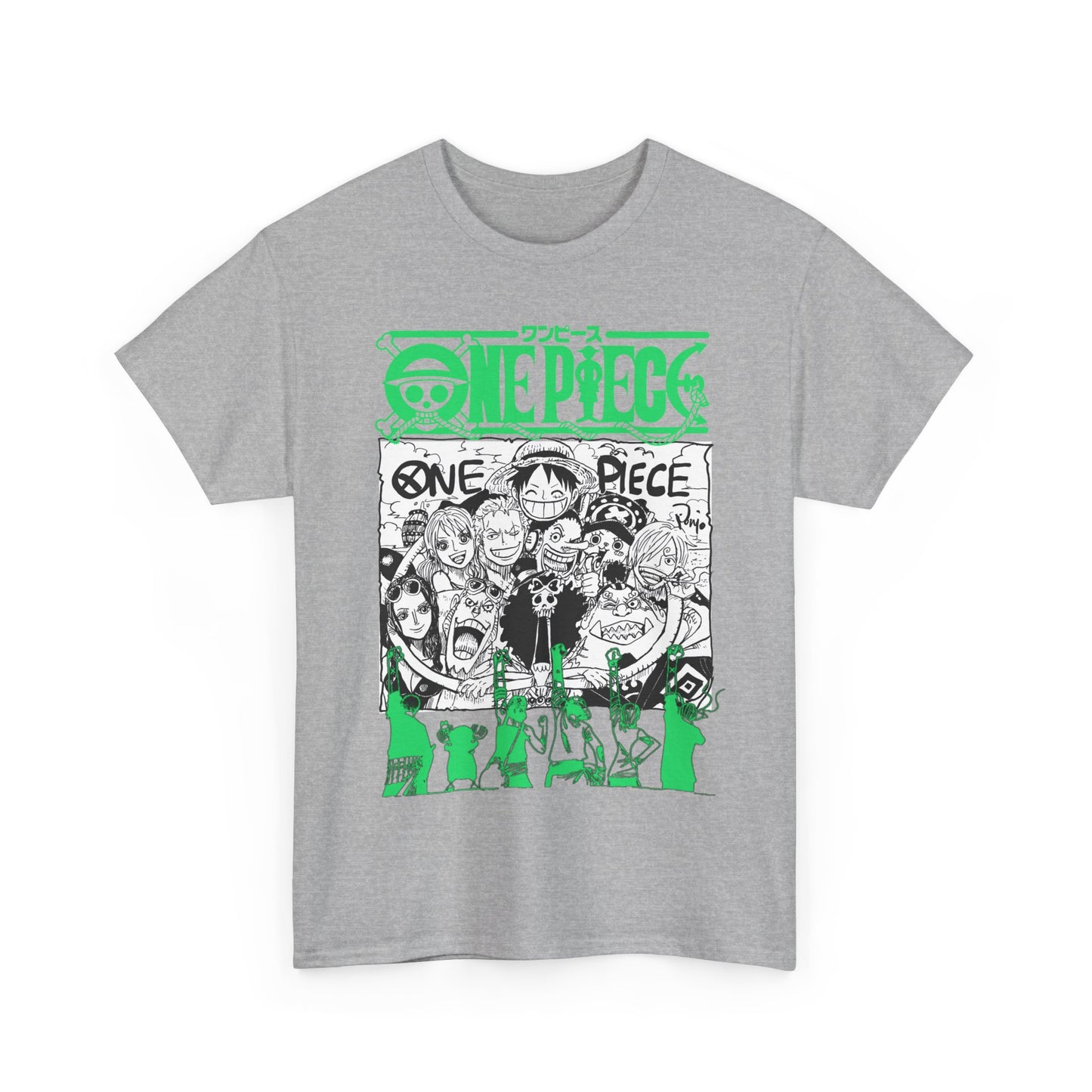 One Piece Characters T-Shirt – 100% Cotton Anime Shirt Featuring Straw Hat Crew