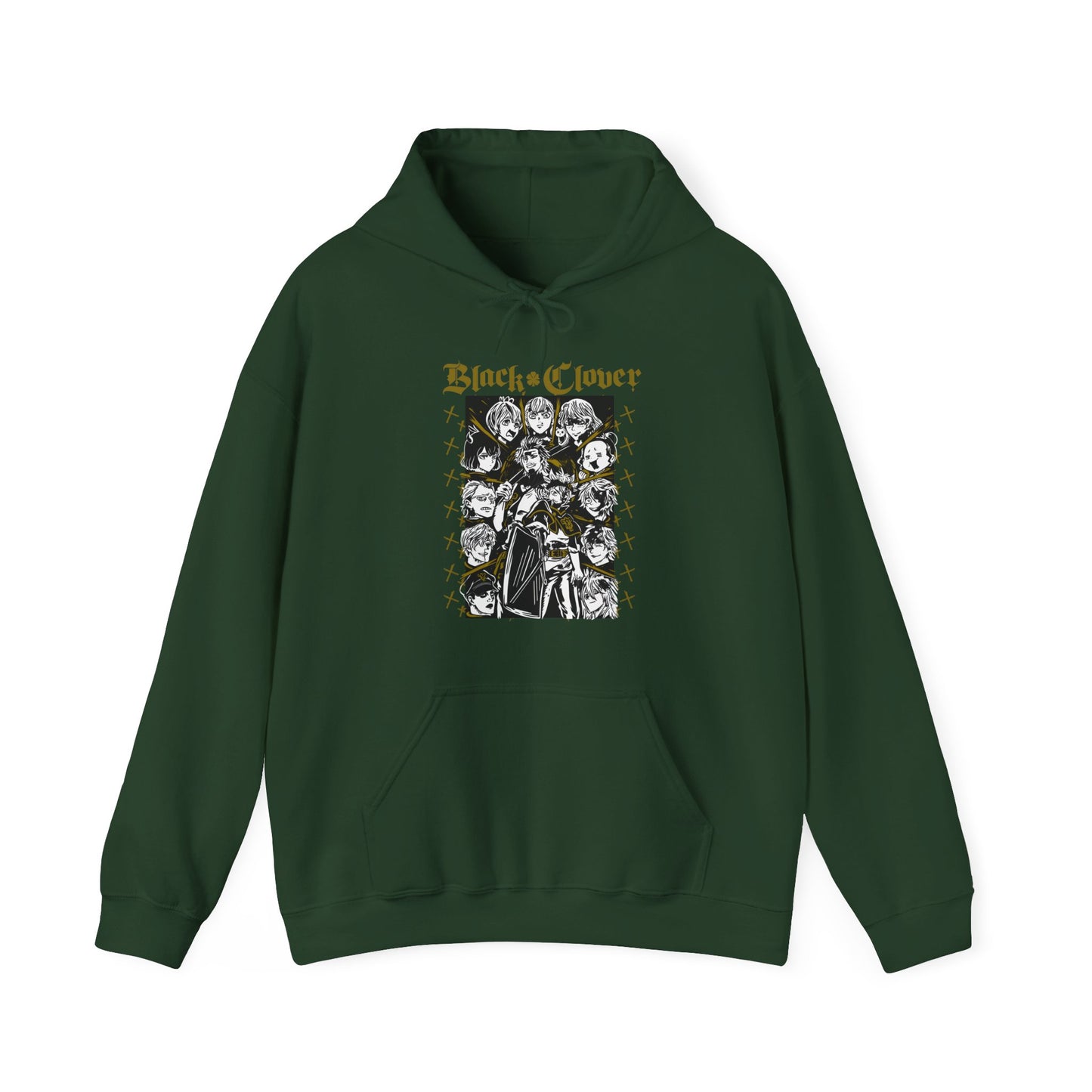 Black Clover Characters Hoodie – 100% Cotton Anime Hooded Sweatshirt – Asta Yuno Noelle Pullover for Fans