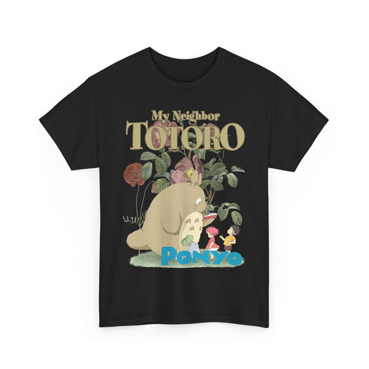 Totoro and Ponyo T-Shirt 100% Cotton Studio Ghibli Anime Tee