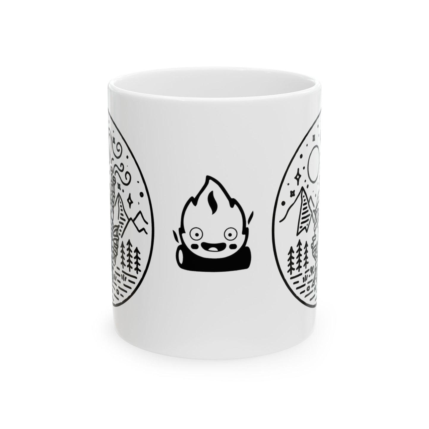 Calcifer Demon Fire Mug – Howl’s Moving Castle Anime Cup – 11oz & 15oz Ceramic Ghibli Gift
