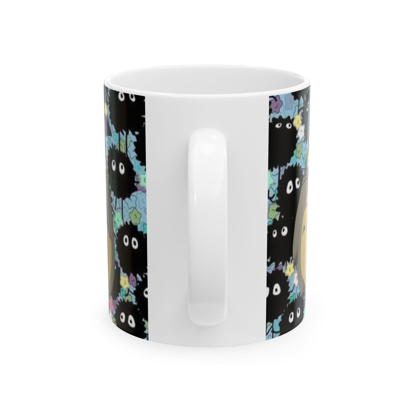 Totoro and Soot Sprites Mug – Studio Ghibli Ceramic Cup – 11oz & 15oz Coffee Mug Gift for Anime Fans