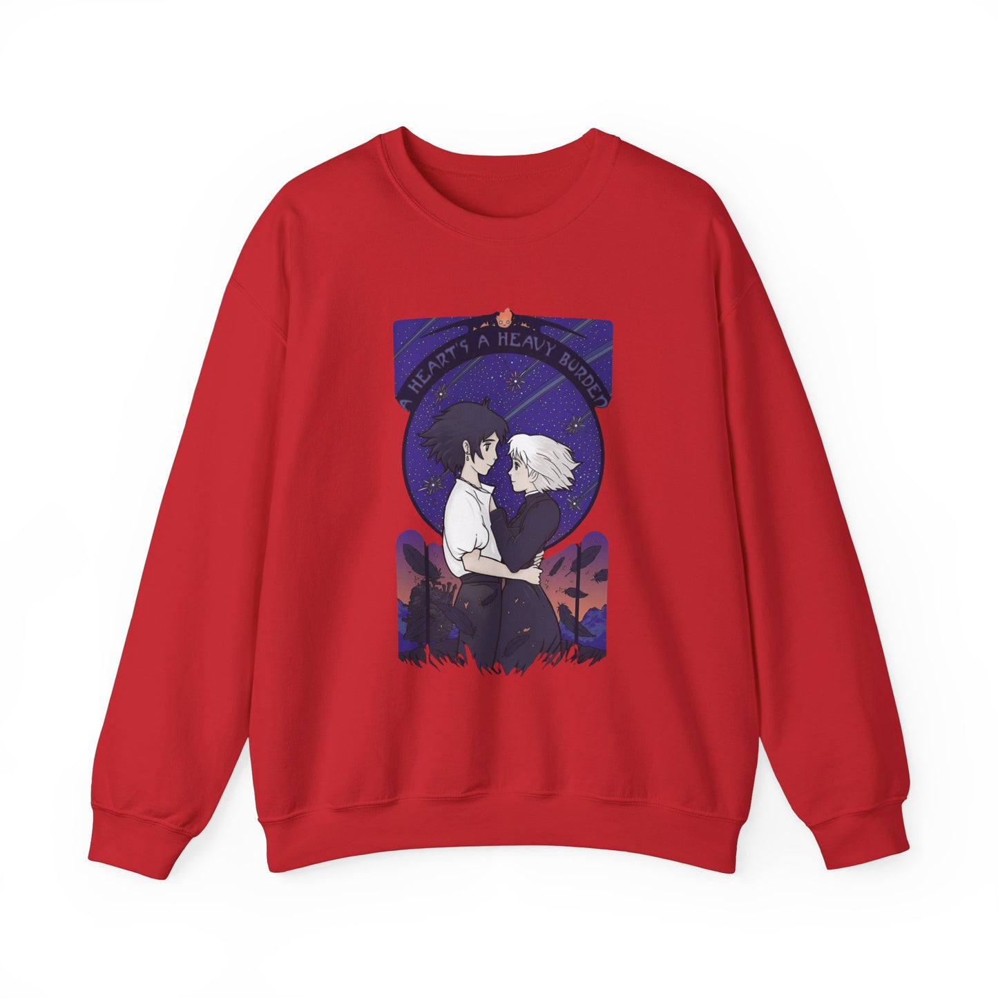 Howl and Sophie Couple Sweatshirt – 100% Cotton Studio Ghibli Pullover from Howl’s Moving Castle