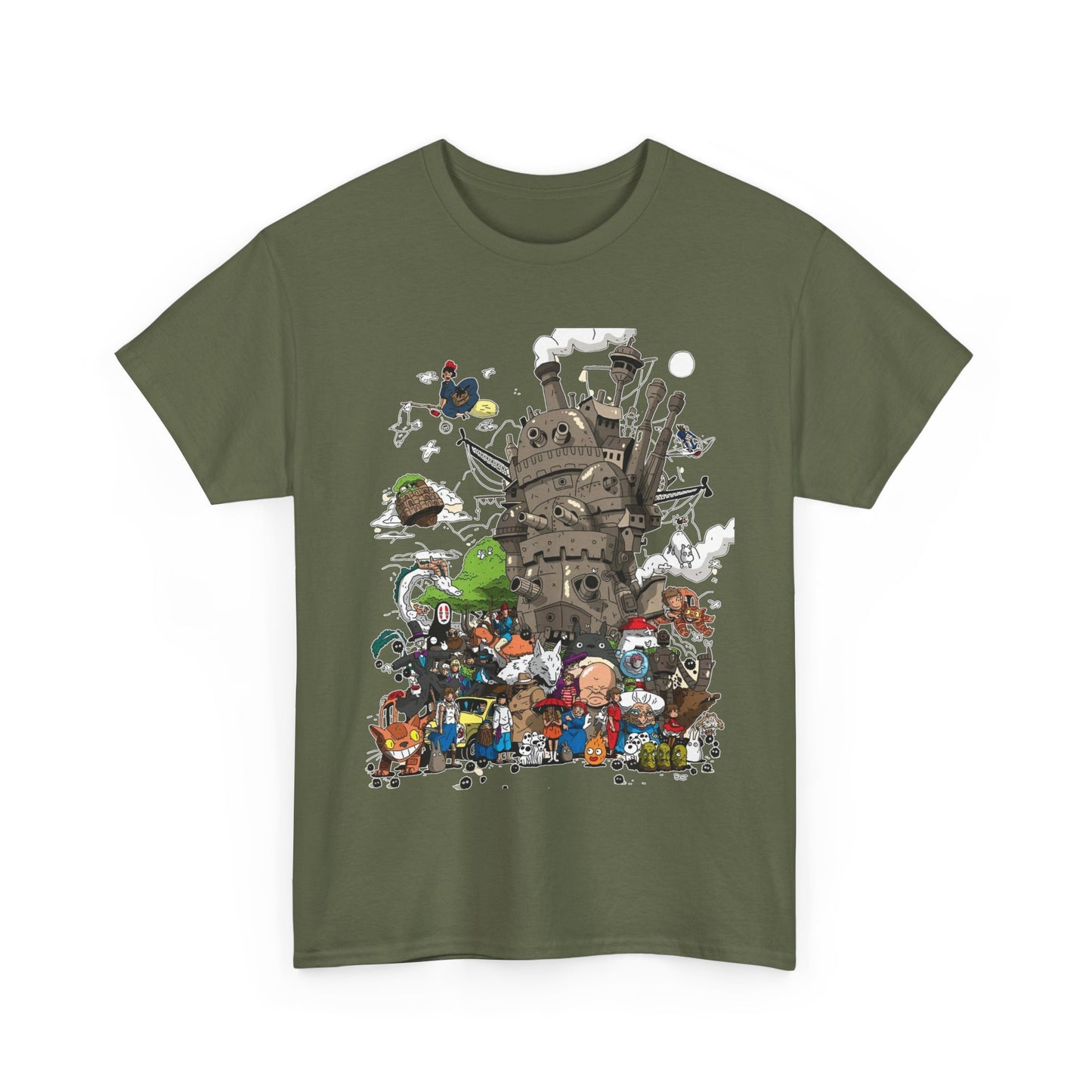 All Ghibli Characters T-Shirt – 100% Cotton Anime Fan Tee