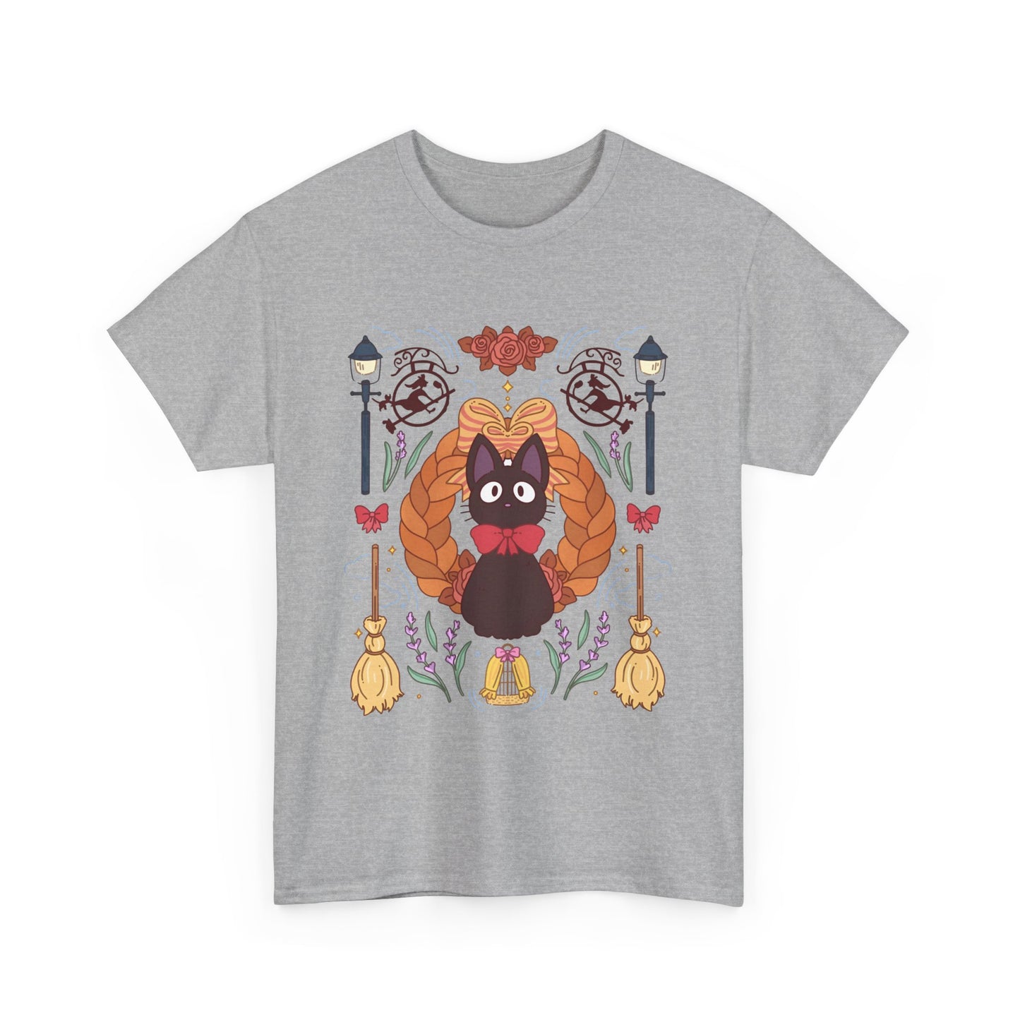 Jiji Collage T-Shirt – 100% Cotton Studio Ghibli Cat Tee