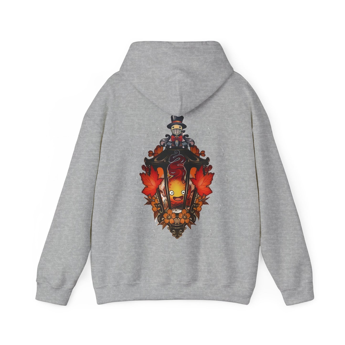 Calcifer Hoodie | Howl’s Moving Castle Back Print | 100% Cotton Studio Ghibli Sweatshirt