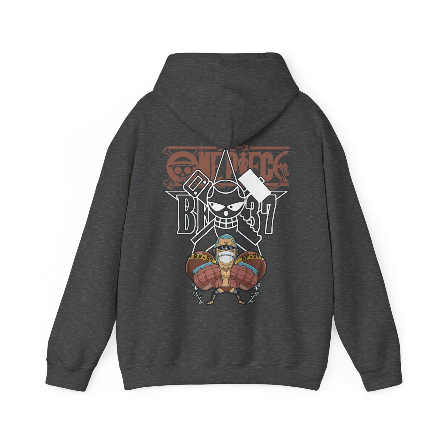 Franky One Piece Back Print Hoodie – 100% Cotton Anime Pullover for Super Fans