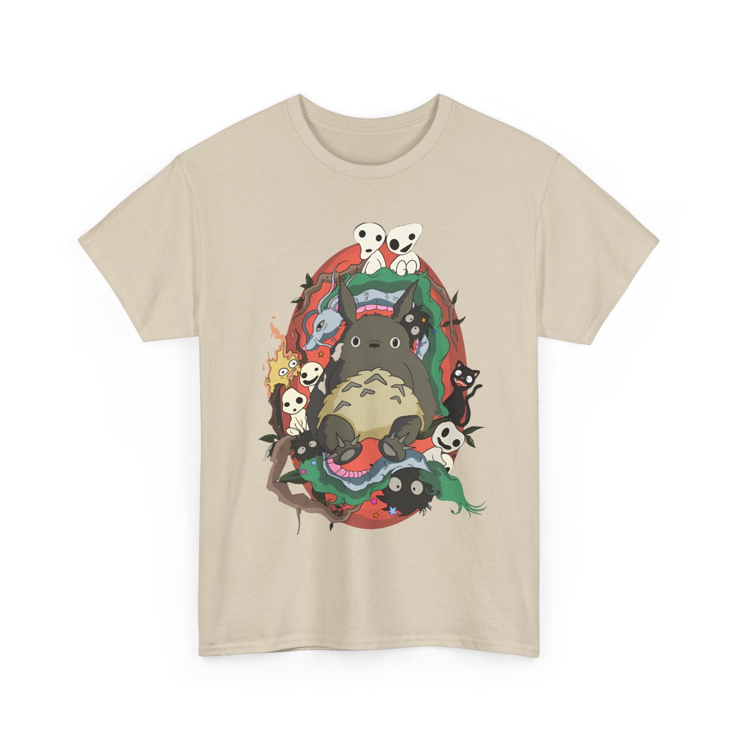 Totoro Funny Ghibli Characters T-Shirt 100% Cotton | Studio Ghibli Anime Tee