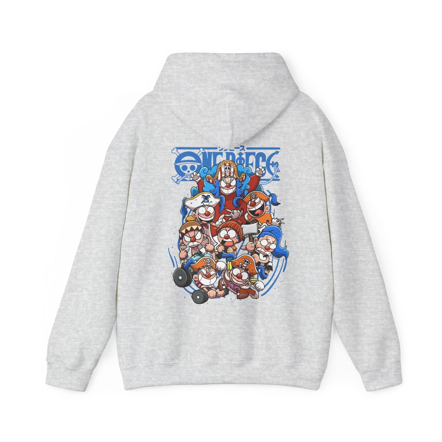 Buggy the Star Clown Back Print Hoodie – 100% Cotton One Piece Anime Streetwear