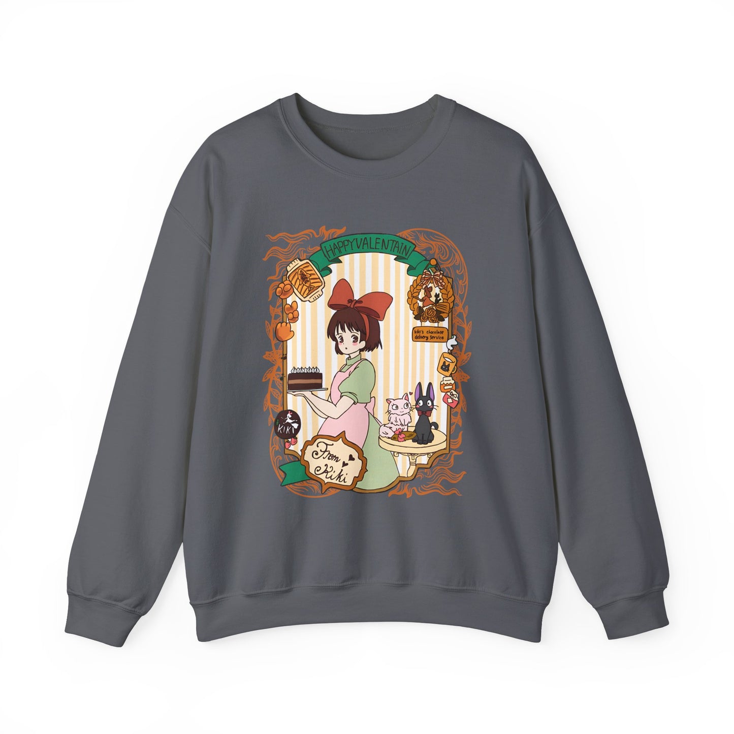 Kiki Happy Studio Ghibli Sweatshirt – 100% Cotton Kiki’s Delivery Service Pullover for Anime Fans
