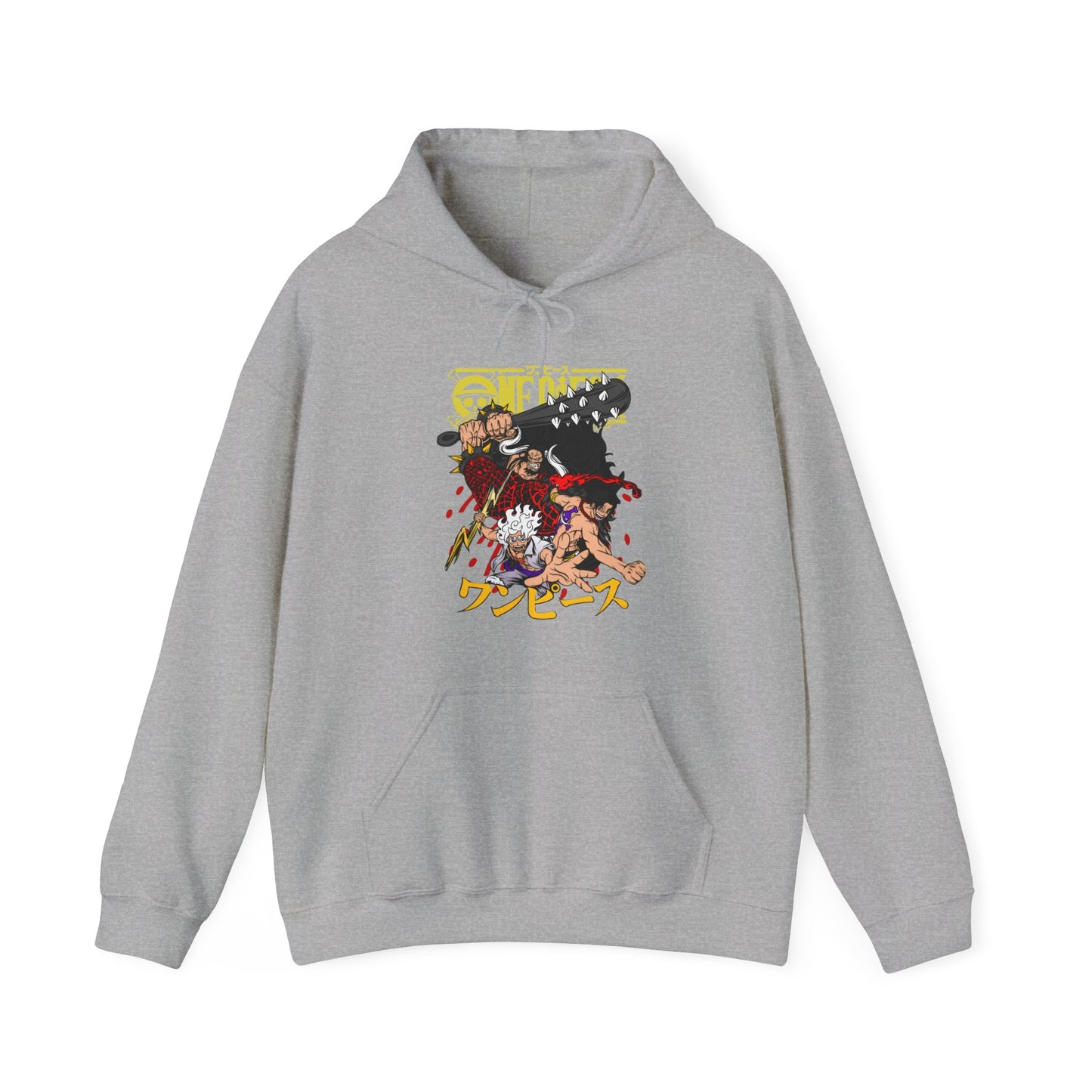 Kaido, Luffy & Ace Hoodie – 100% Cotton One Piece Anime Pullover for True Fans