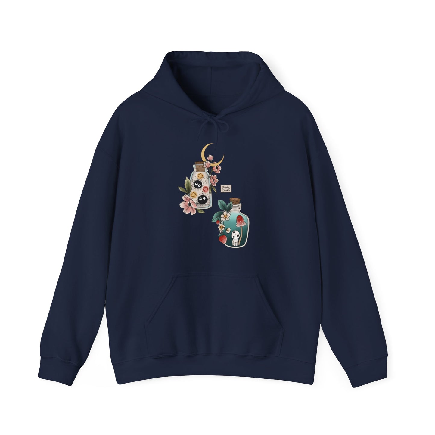Soot Sprites Hoodie – 100% Cotton Gildan 18500 | Studio Ghibli Cute Anime Hoodie
