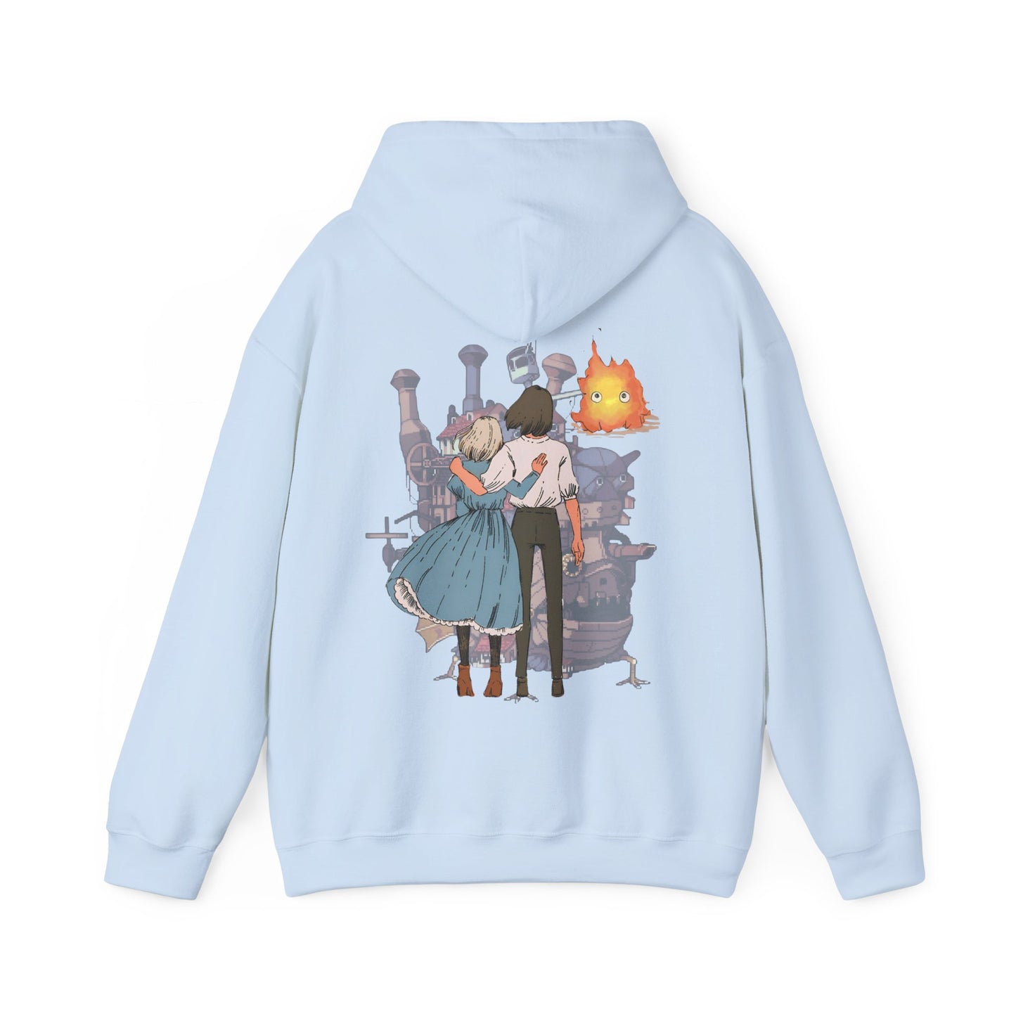 Howl's Moving Castle Love Back Print Hoodie – 100% Cotton Studio Ghibli Anime Sweatshirt