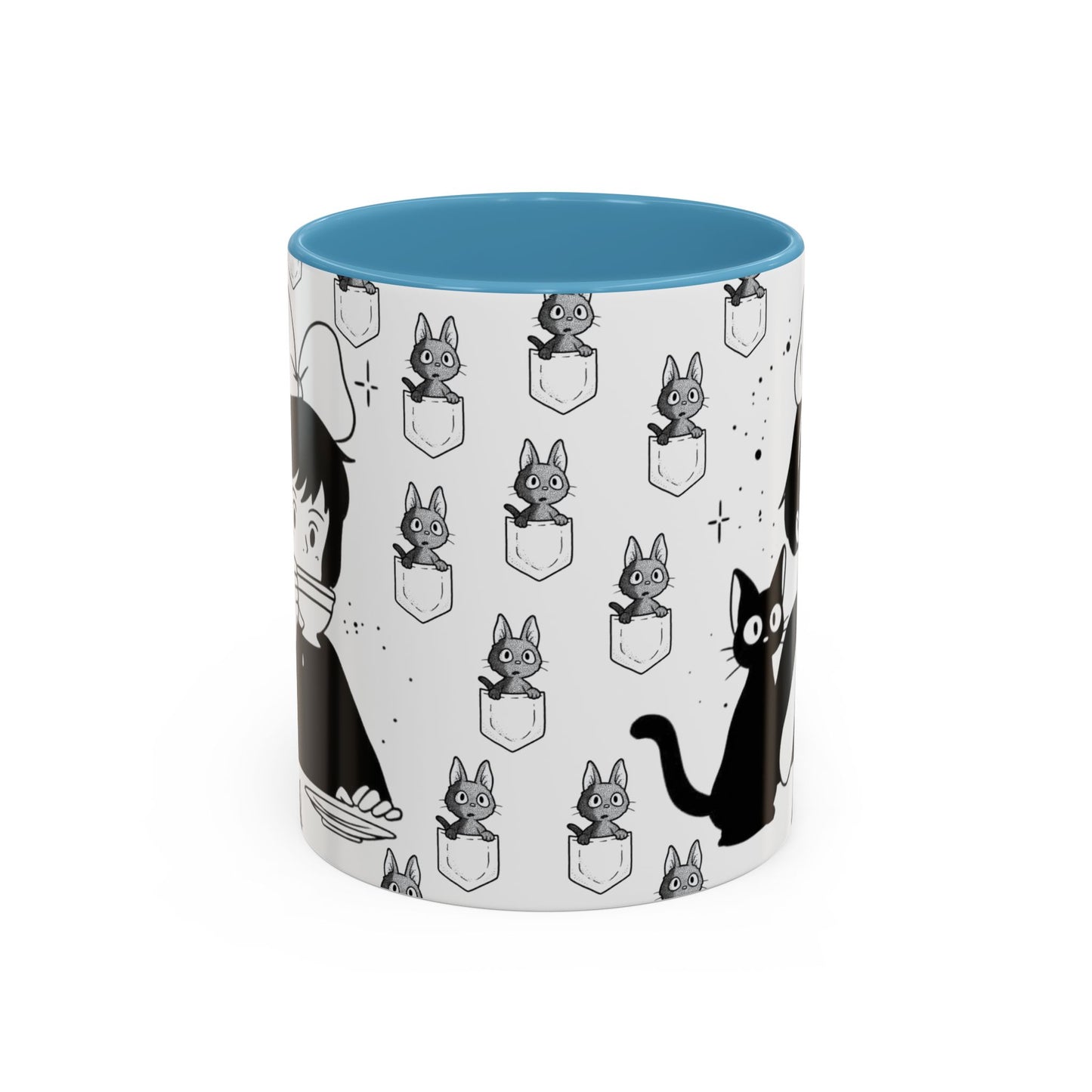 Kiki's Delivery Service Coffee Mug – Studio Ghibli Accent Handle Cup – 11oz & 15oz Anime Gift