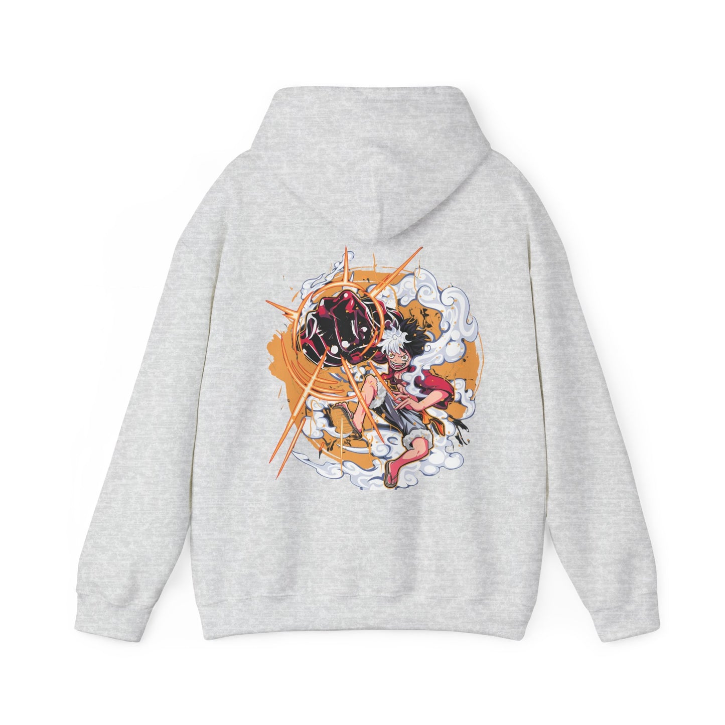 Power Luffy Back Print Hoodie – 100% Cotton One Piece Anime Pullover