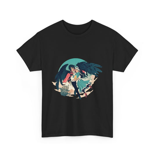 Howl And Sophie Picture T-Shirt | Studio Ghibli Cotton Anime Tee