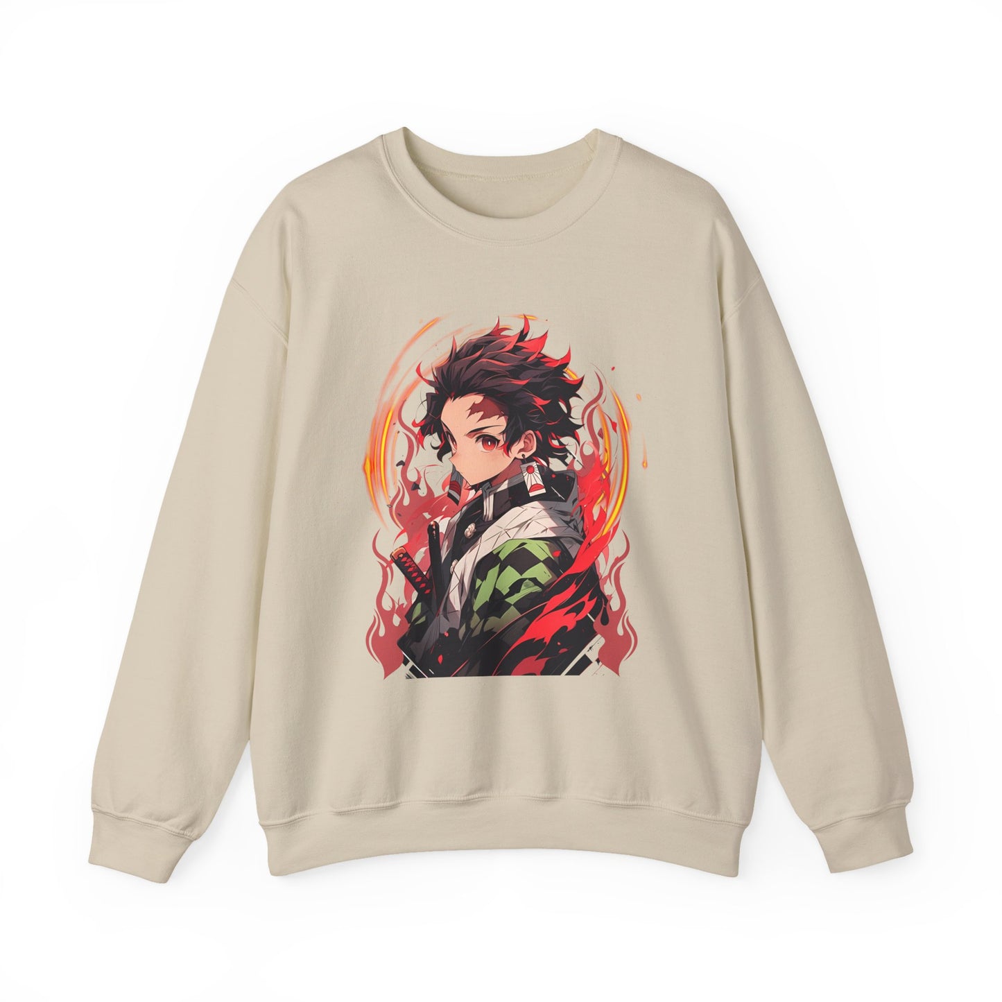 Tanjiro Kamado Demon Slayer Sweatshirt – 100% Cotton Anime Pullover for Kimetsu no Yaiba Fans