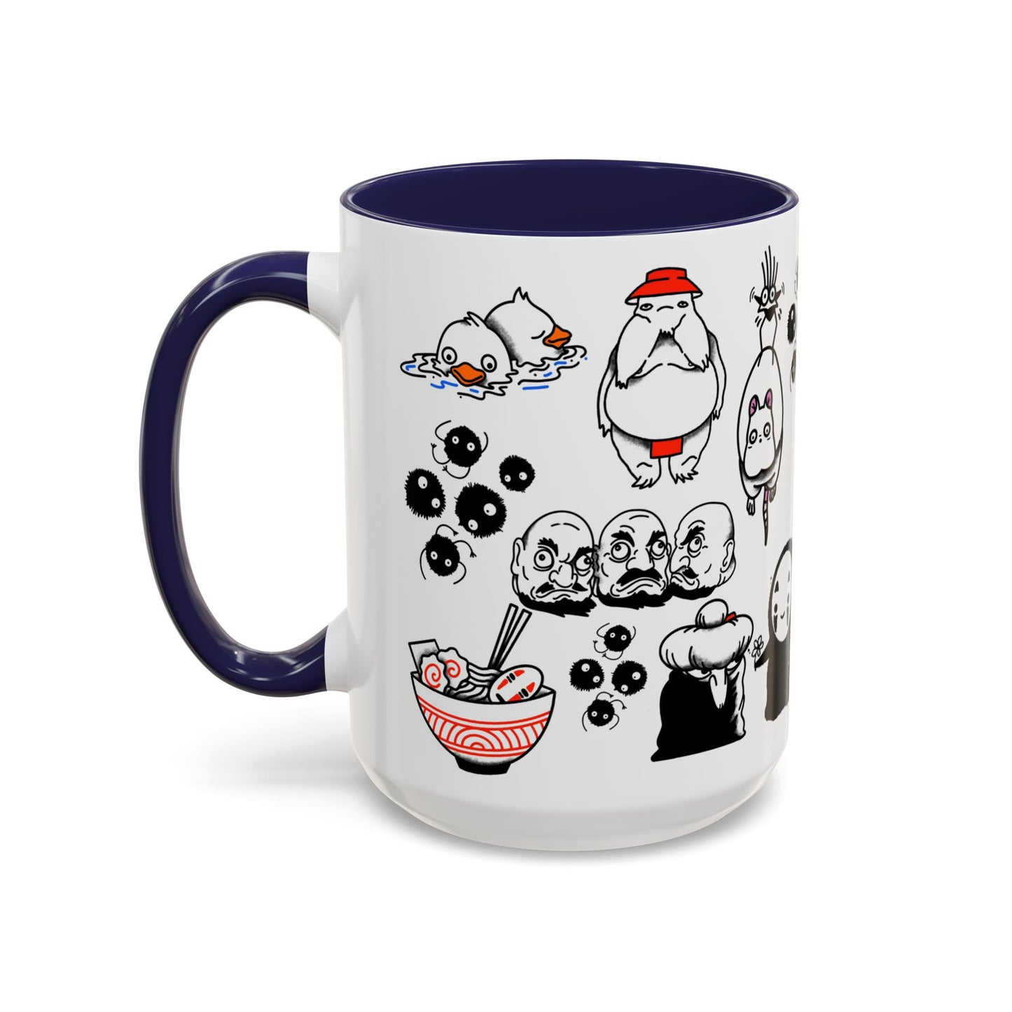 Spirited Away Moments Accent Mug – Color Handle Ghibli Cup 11oz & 15oz – Chihiro and Haku Anime Scene Gift