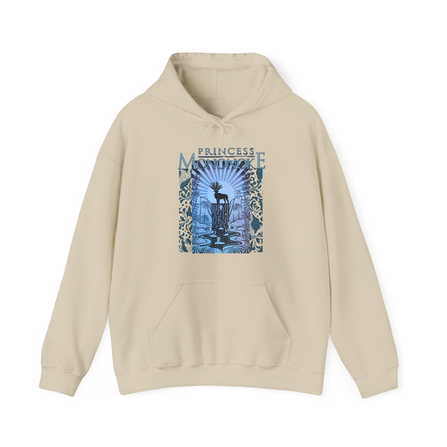 Mononoke Princess Forest Spirit Hoodie 100% Cotton Studio Ghibli Inspired Anime Pullover