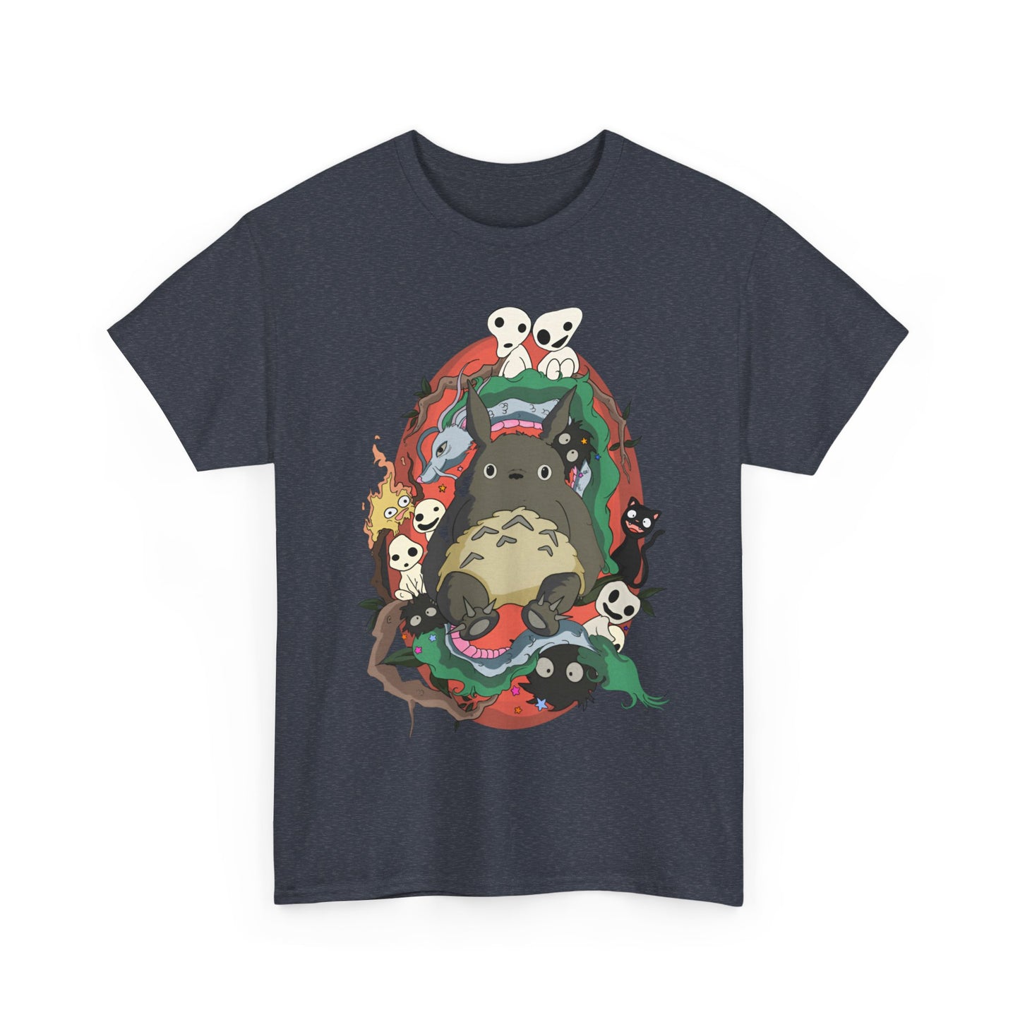 Totoro Funny Ghibli Characters T-Shirt 100% Cotton | Studio Ghibli Anime Tee