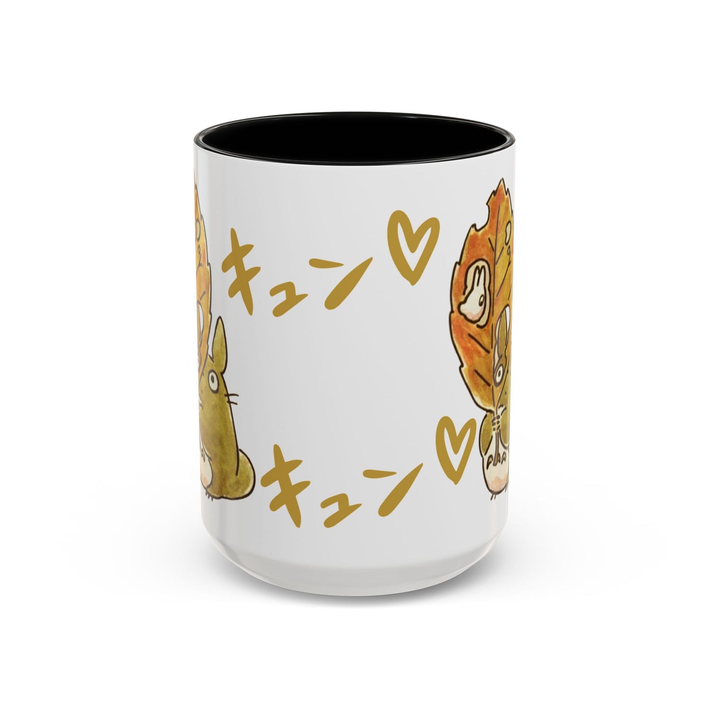 Cute Totoro Accent Mug – Studio Ghibli Color Handle Cup 11oz & 15oz – Kawaii Anime Coffee Mug Gift
