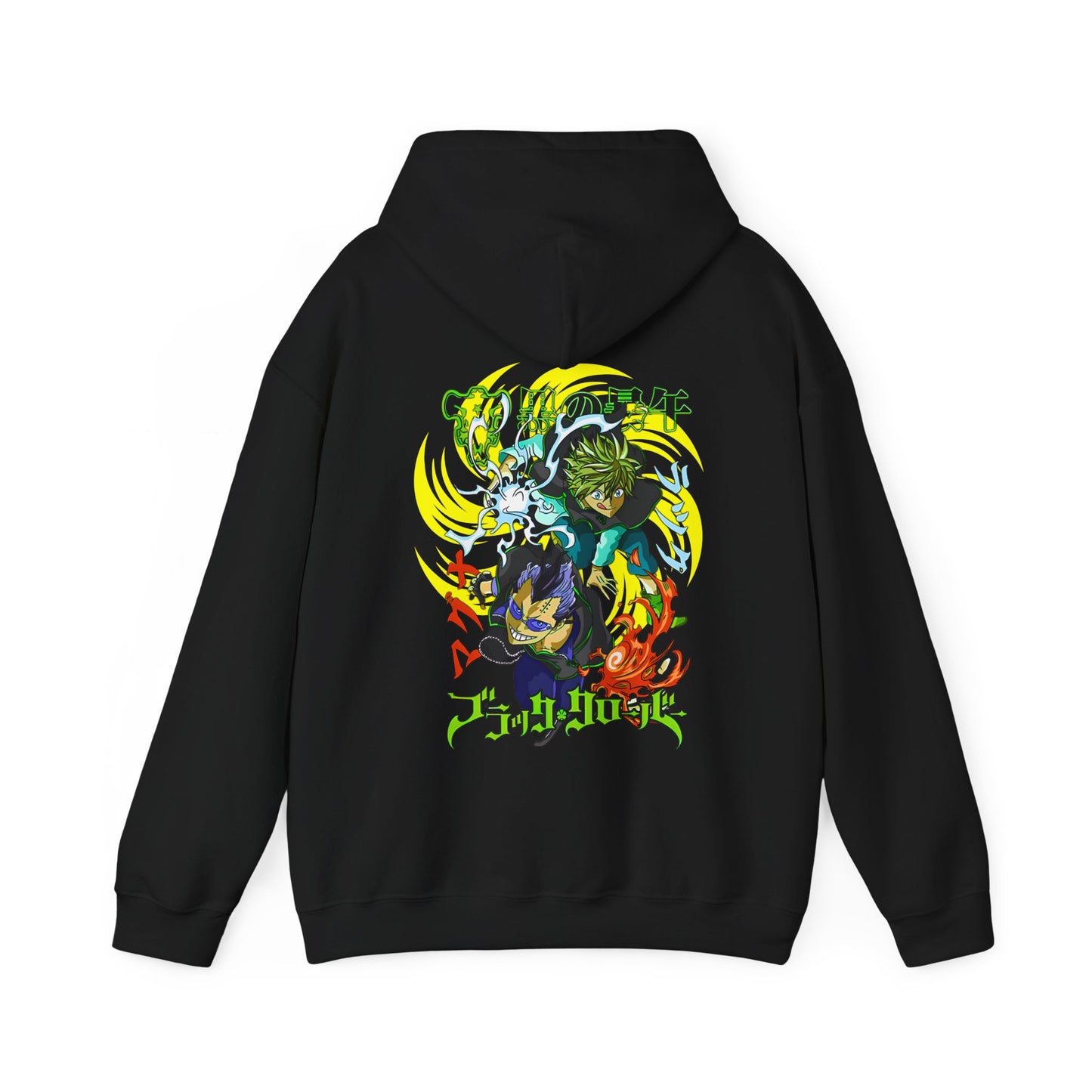 Magna and Luck Black Clover Back Print Hoodie – 100% Cotton Anime Sweatshirt for True Fans