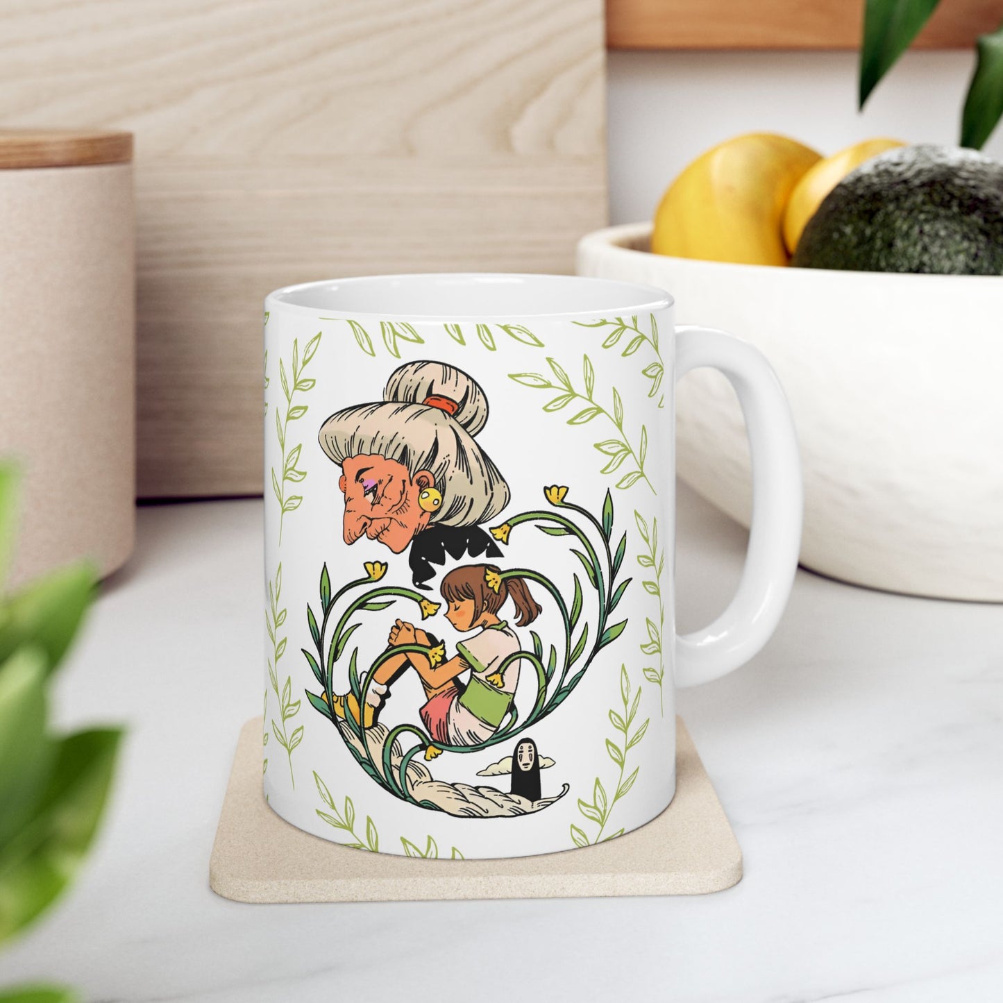 Spirited Away Chihiro Mug – Studio Ghibli Coffee Cup – 11oz & 15oz Ceramic Anime Gift for Fans