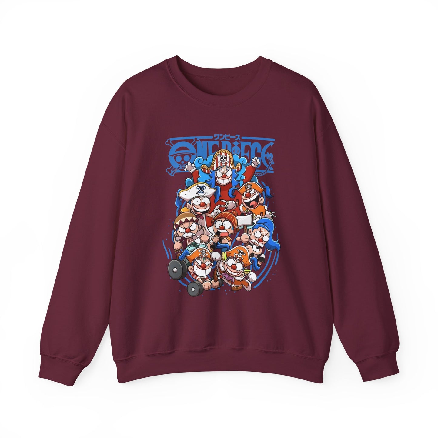Buggy the Star Clown One Piece Sweatshirt – 100% Cotton Anime Pullover for One Piece Fans